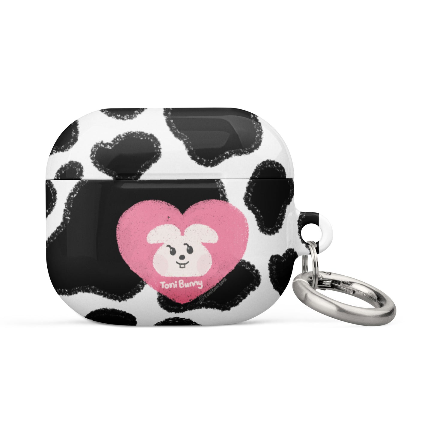 ToniBunny Pink Heart Logo Cow Print Edition AirPods Case | Airpods Gen 1,2,3 Case | Airpods Pro Gen 1 Case