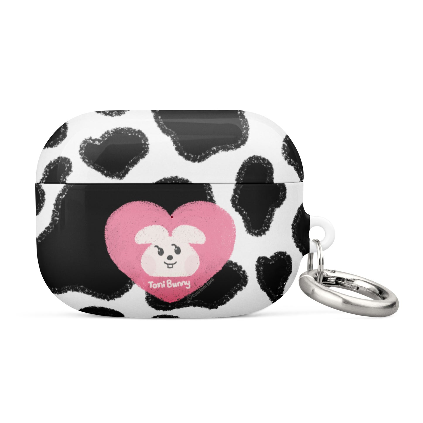 ToniBunny Pink Heart Logo Cow Print Edition AirPods Case | Airpods Gen 1,2,3 Case | Airpods Pro Gen 1 Case