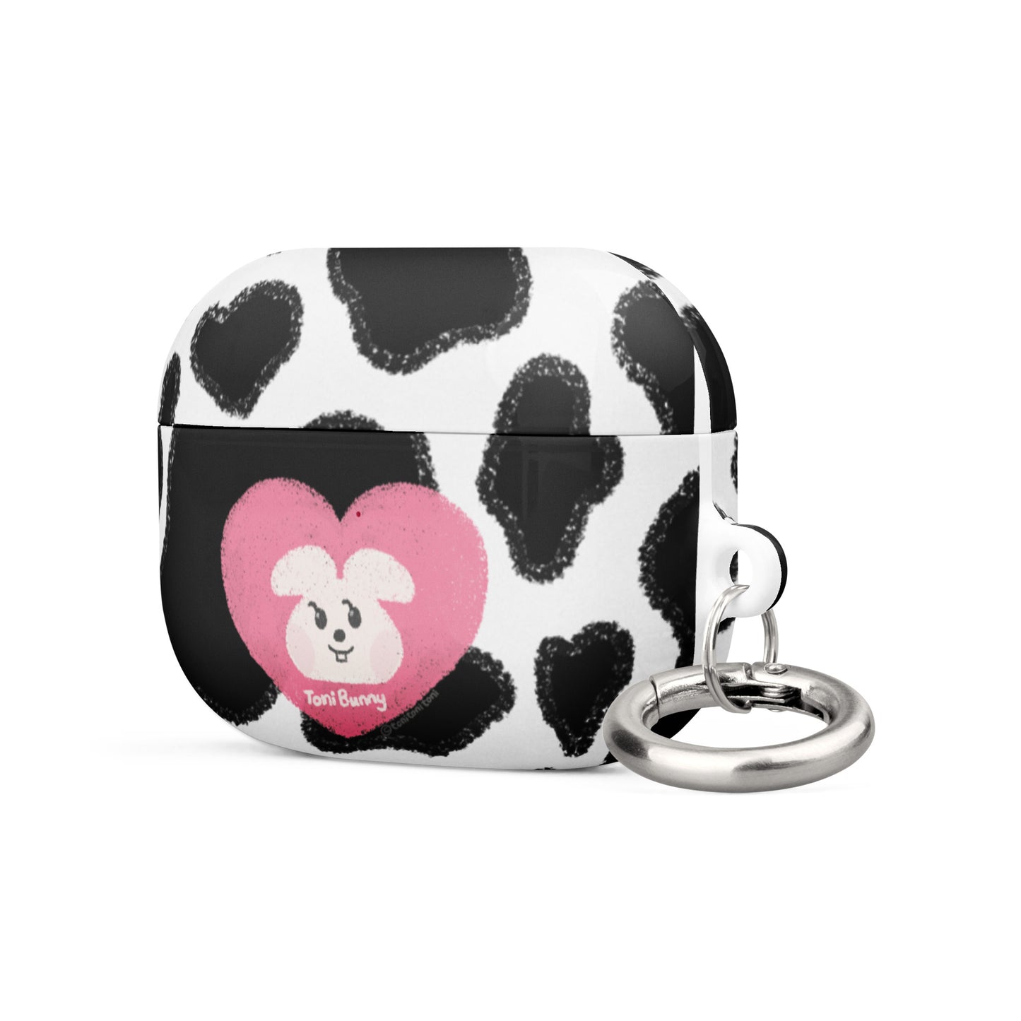 ToniBunny Pink Heart Logo Cow Print Edition AirPods Case | Airpods Gen 1,2,3 Case | Airpods Pro Gen 1 Case
