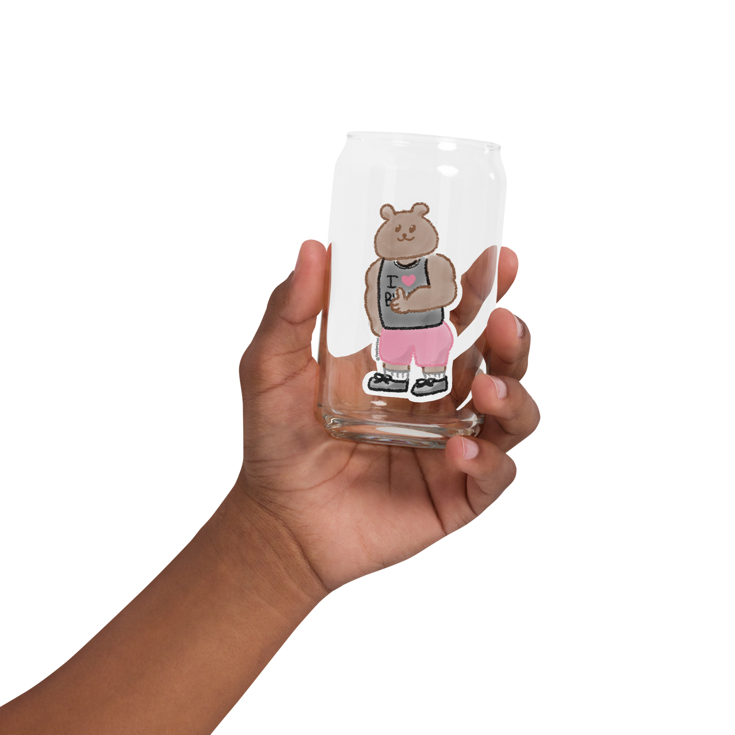 π» Athletic ToniBear Can-Shaped Glass Cup π»