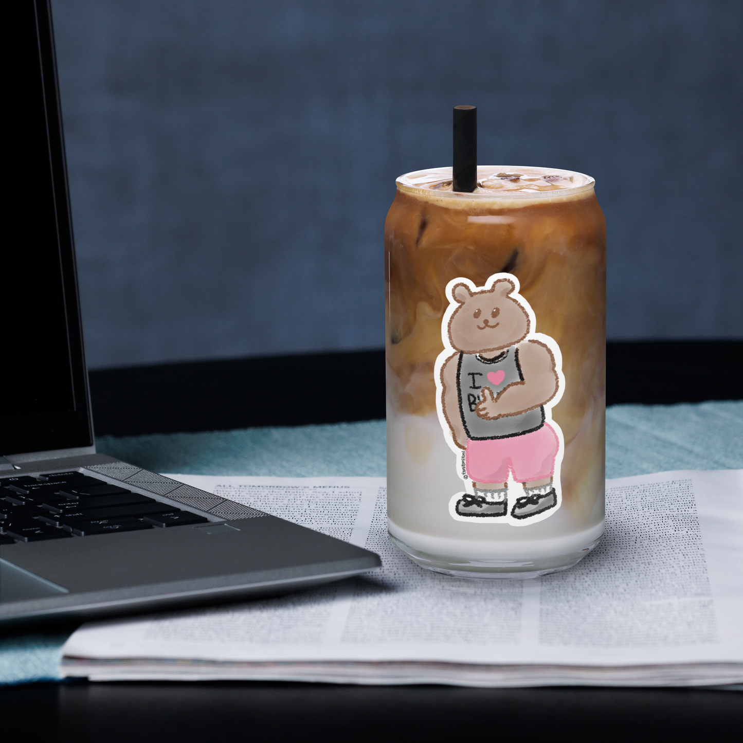 π» Athletic ToniBear Can-Shaped Glass Cup π»