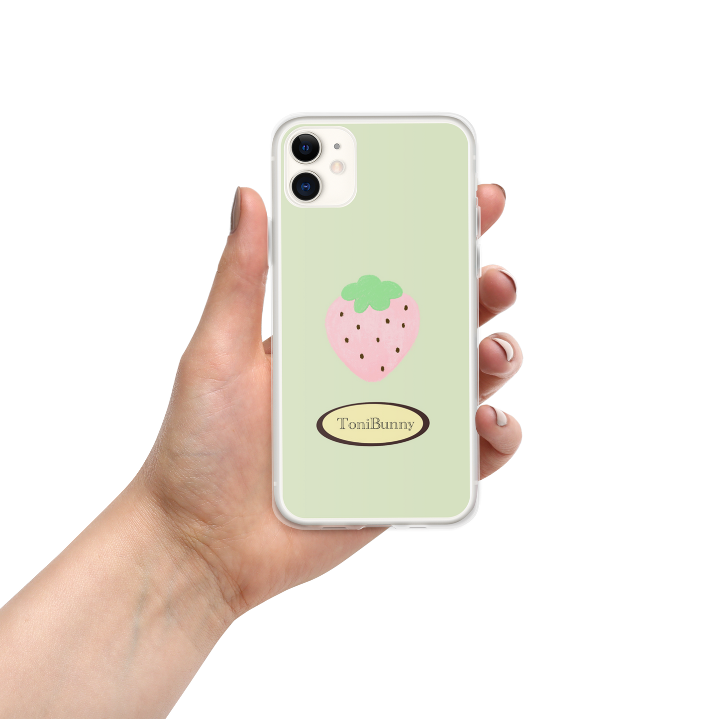 ๐ Green Strawberry iPhone Clear Case๐