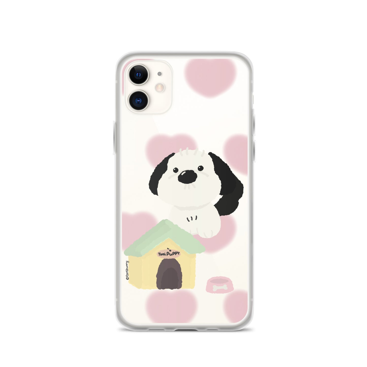 ๐ถ Pink Pattern ToniPuppy iPhone Clear Case ๐ถ