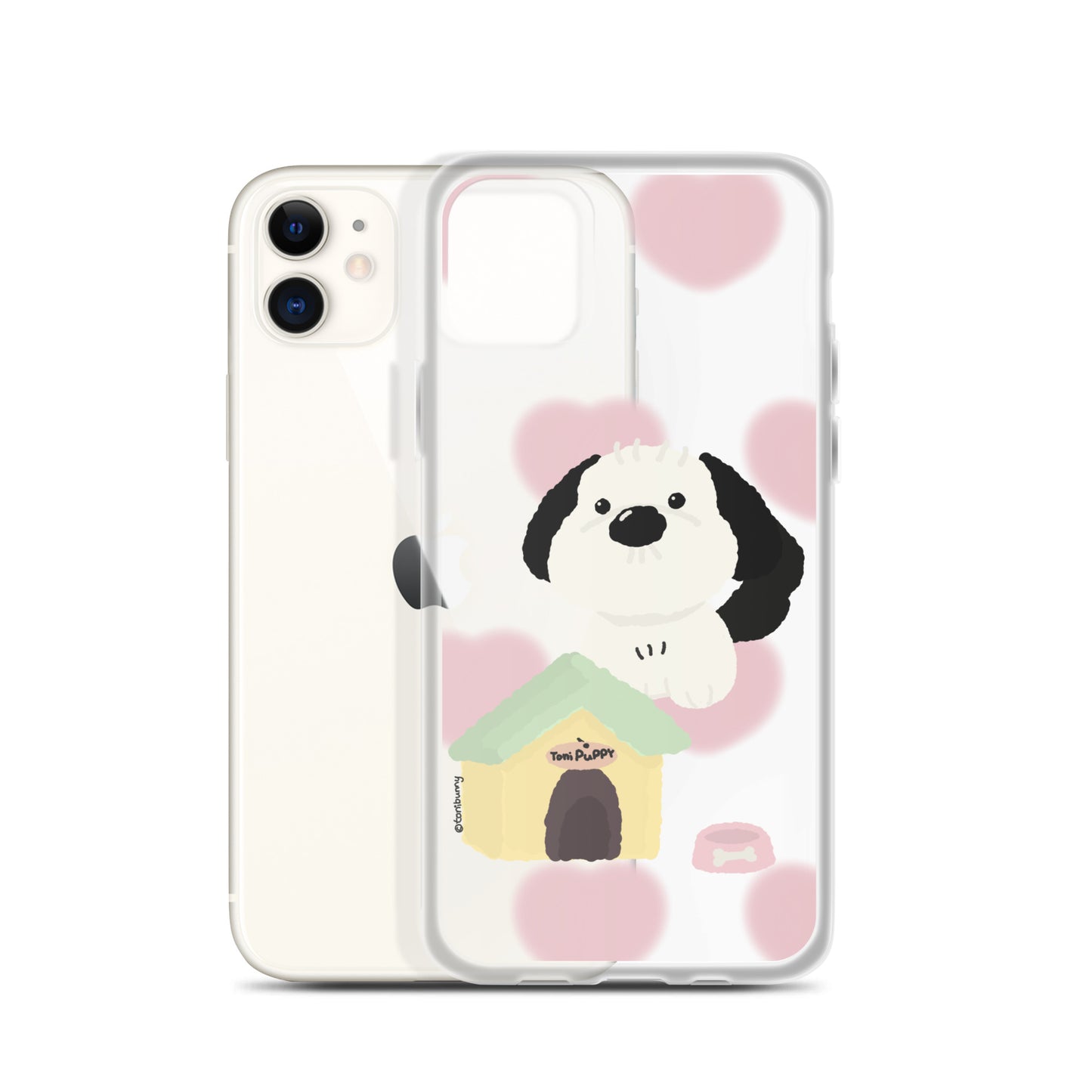 ๐ถ Pink Pattern ToniPuppy iPhone Clear Case ๐ถ