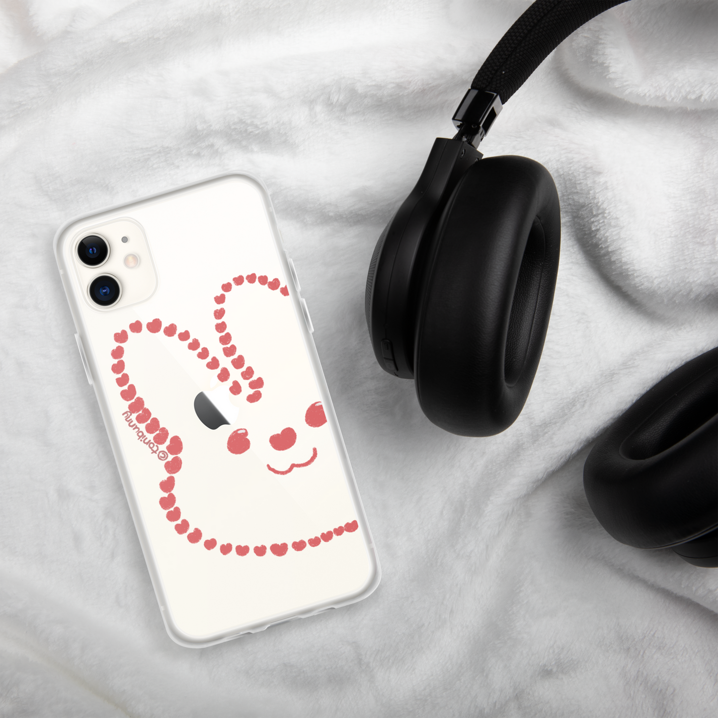💖 Heart Bunny iPhone Clear Case 💖