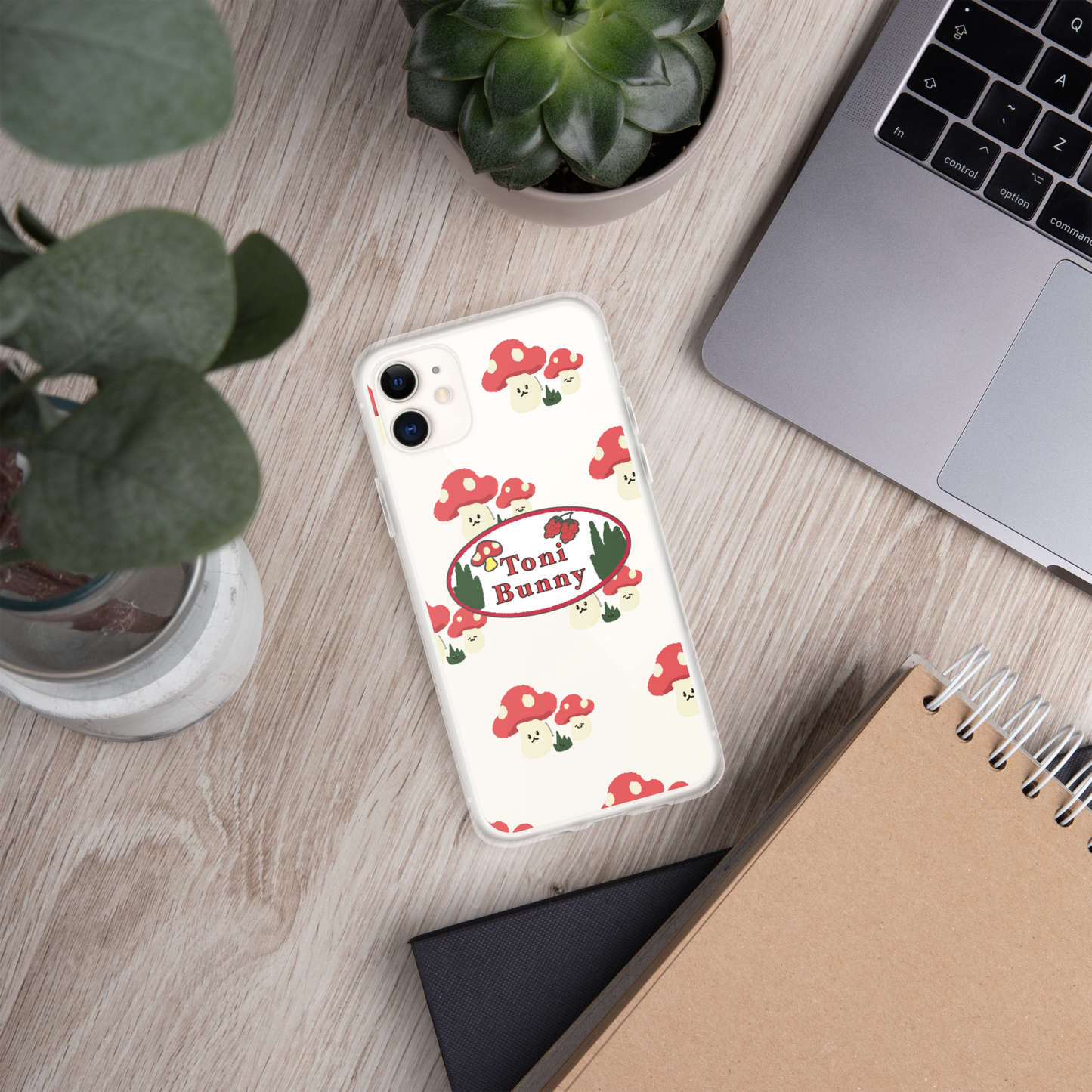 π ToniBunny Mushroom Logo iPhone Clear Case π