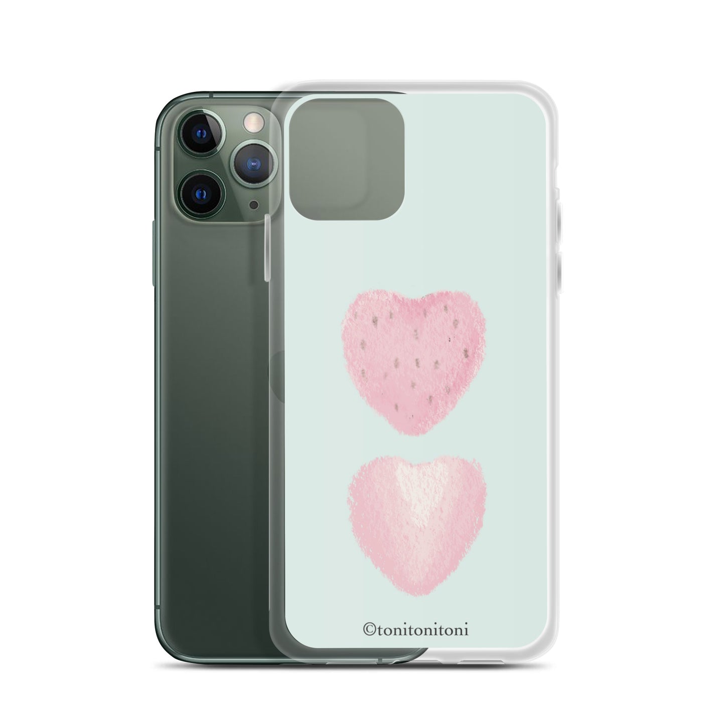 🍓Blue Strawberry iPhone Clear Case🍓