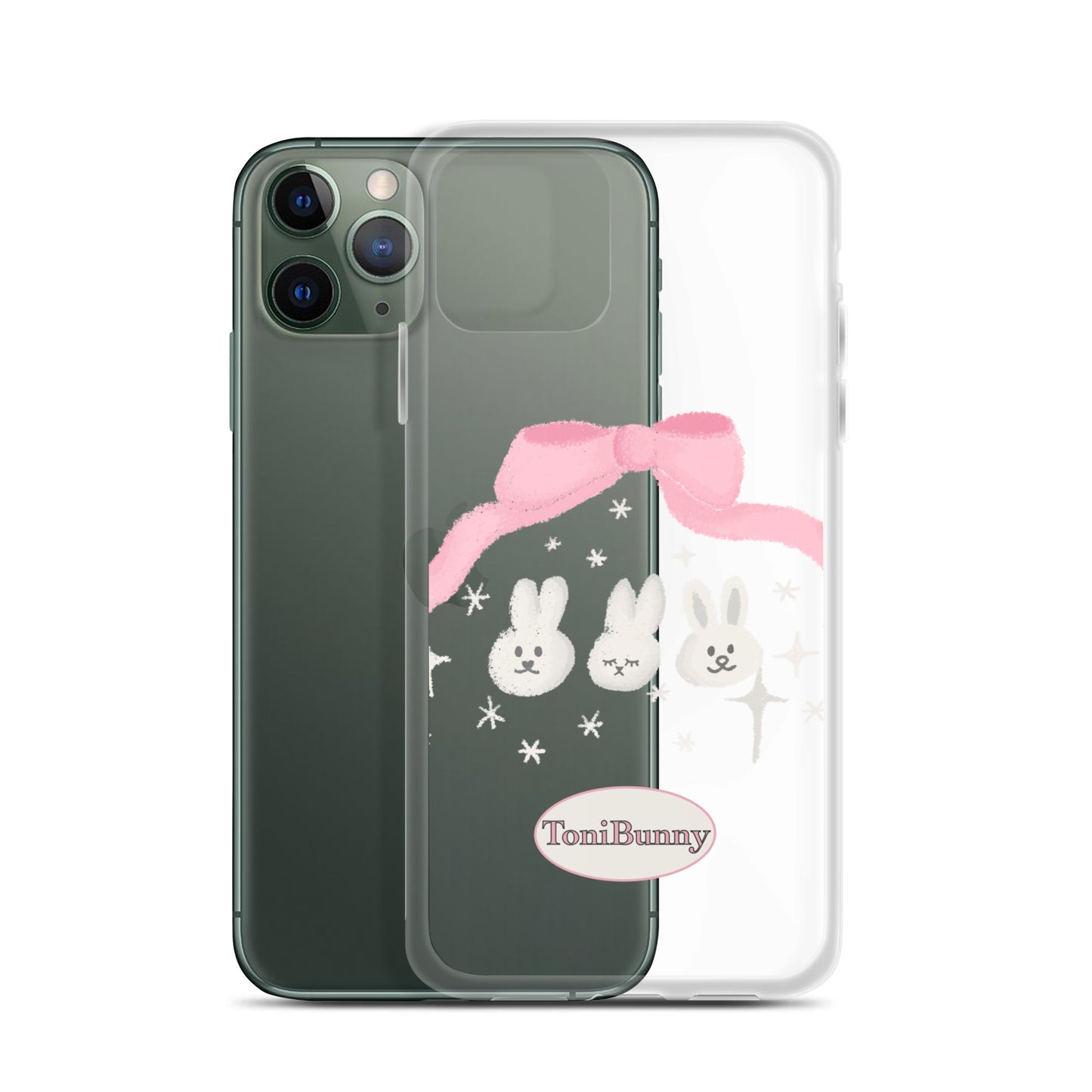 π ToniBunny Ribbon Bunny Friends iPhone Clear Case π