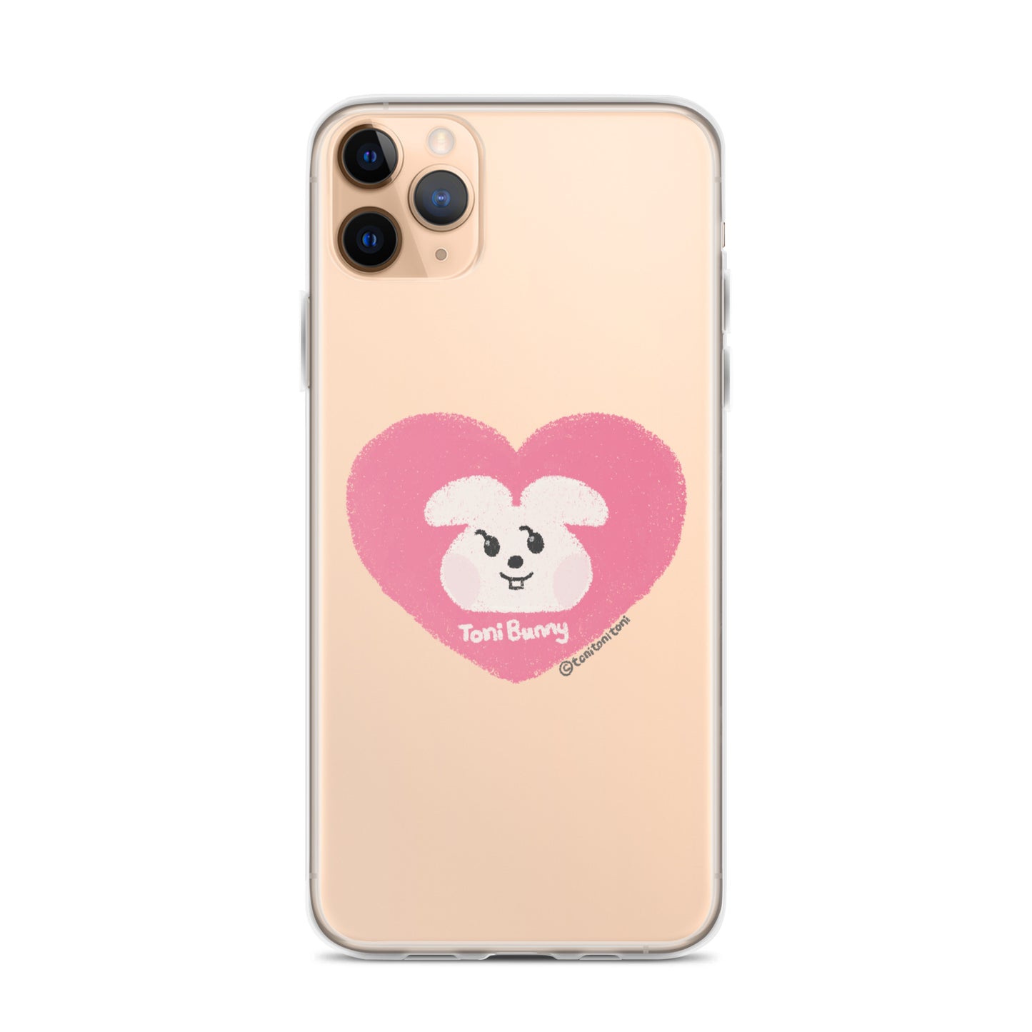 π ToniBunny Pink Heart iPhone Clear Case π