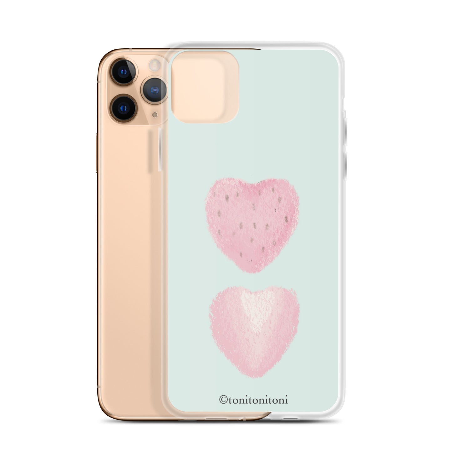 🍓Blue Strawberry iPhone Clear Case🍓