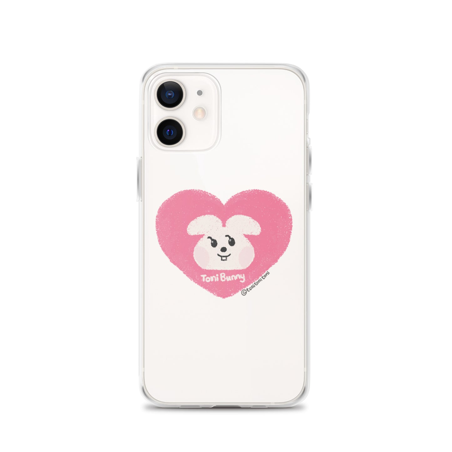 π ToniBunny Pink Heart iPhone Clear Case π