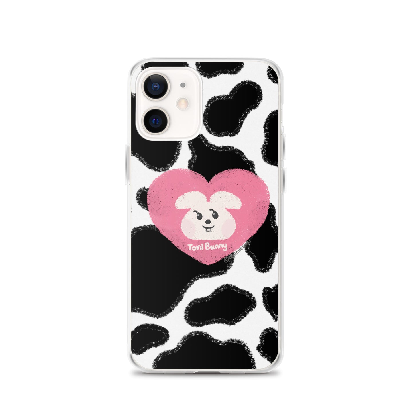 π ToniBunny Pink Heart Cow Print Edition iPhone Clear Case π