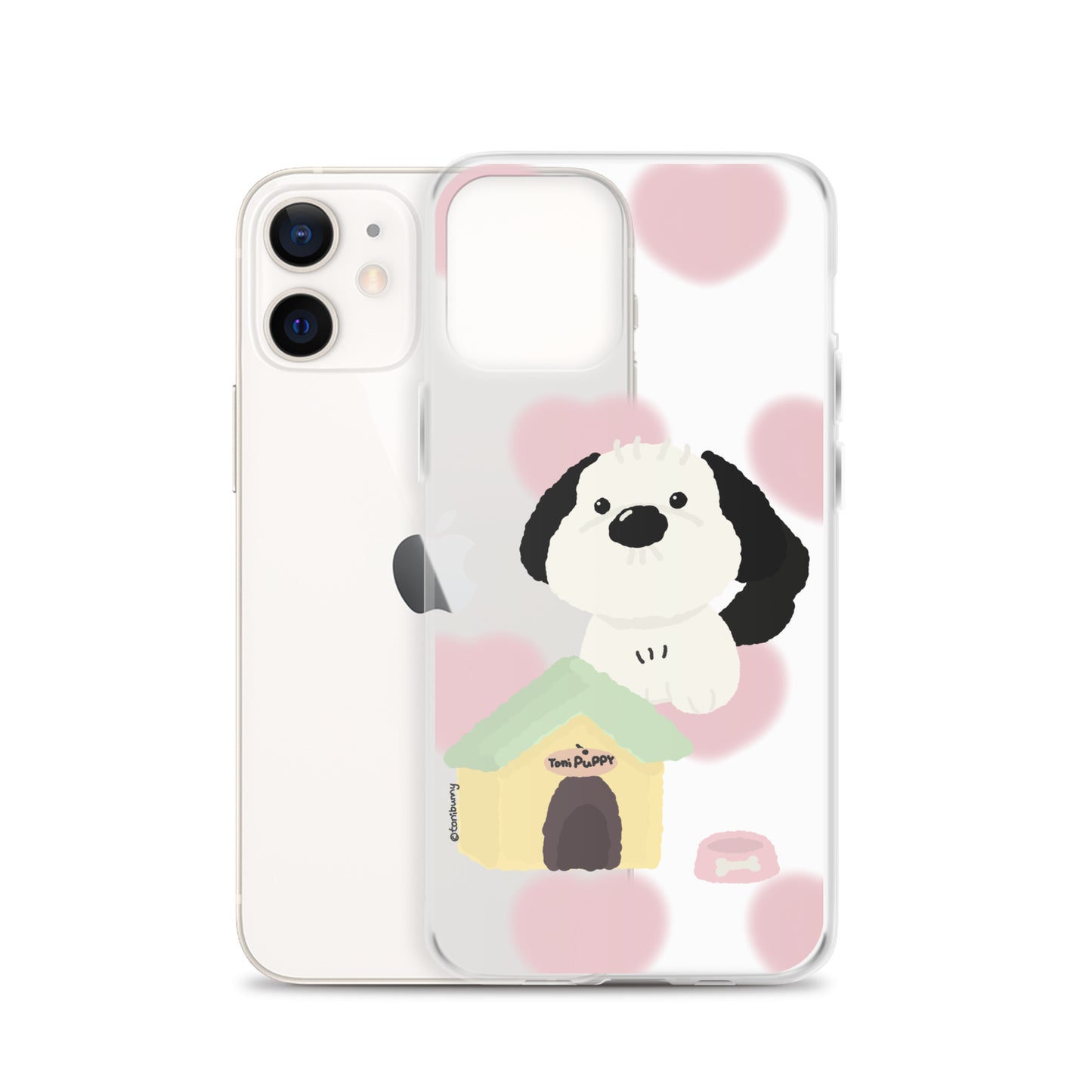 ๐ถ Pink Pattern ToniPuppy iPhone Clear Case ๐ถ
