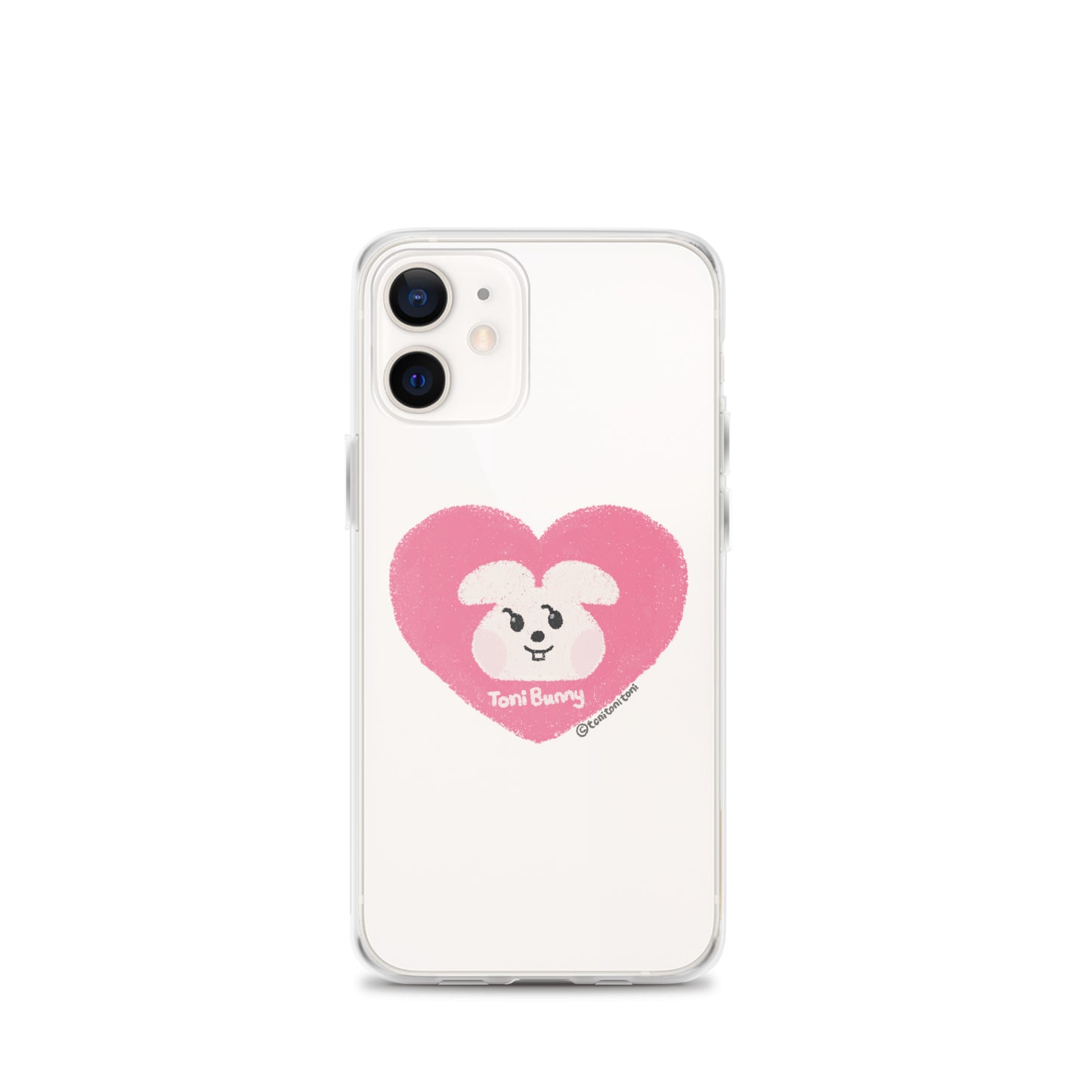 π ToniBunny Pink Heart iPhone Clear Case π