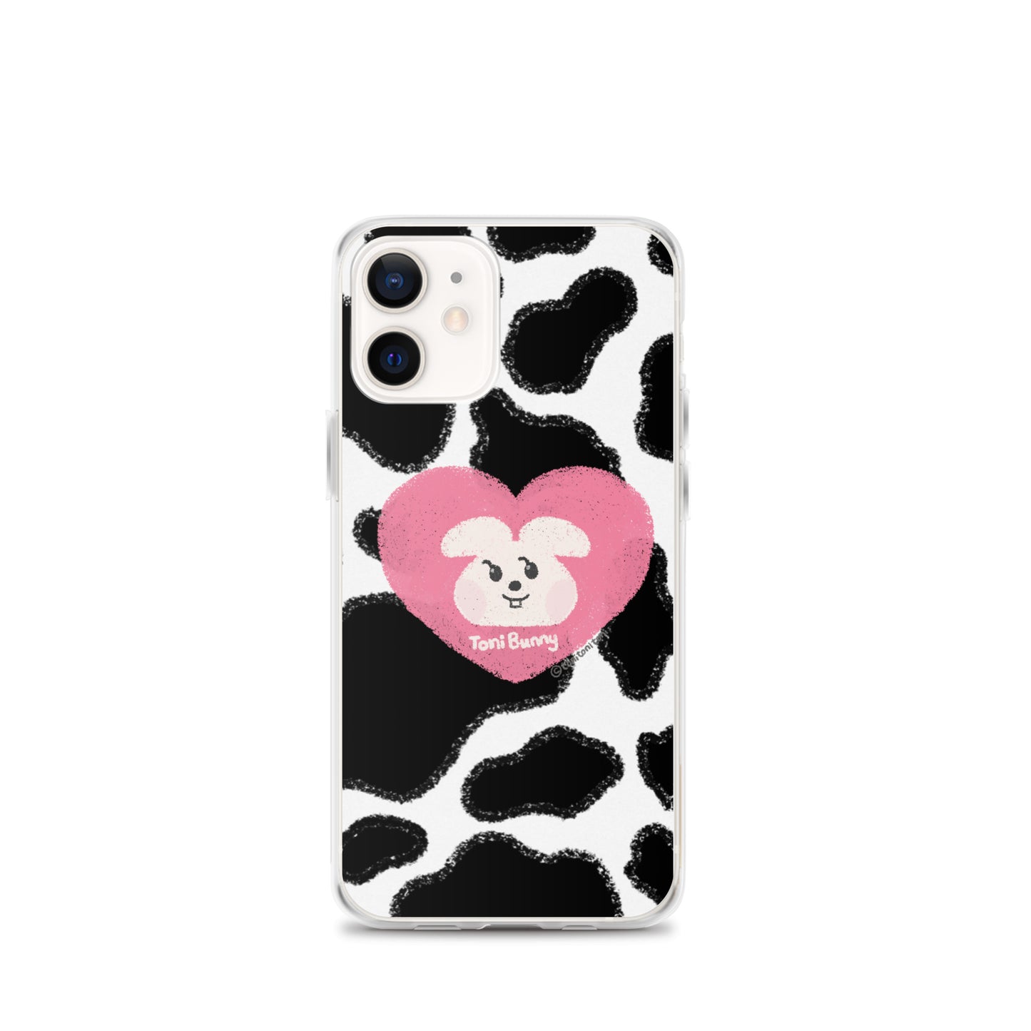 π ToniBunny Pink Heart Cow Print Edition iPhone Clear Case π