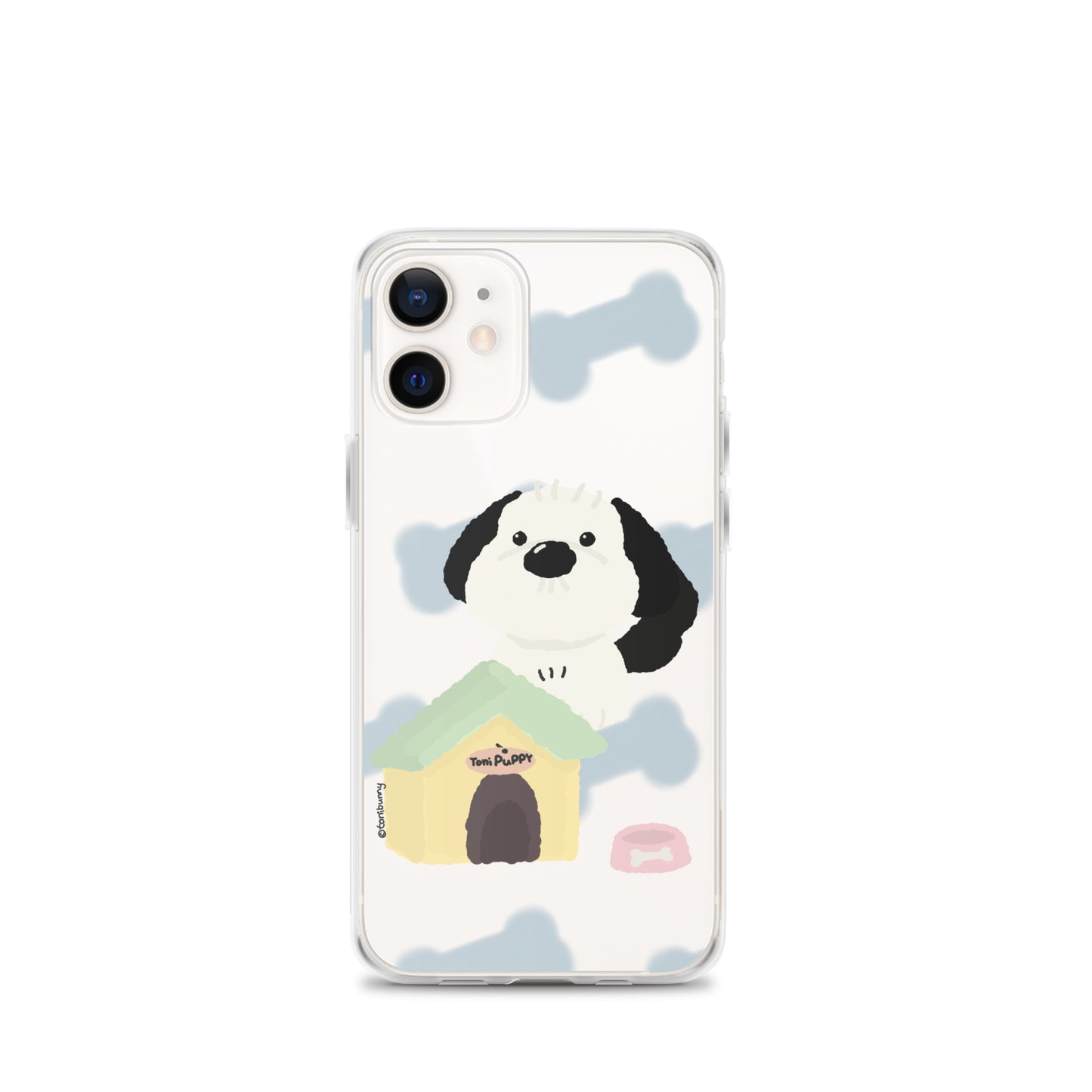 🐾 Blue Pattern ToniPuppy iPhone Clear Case 🐾