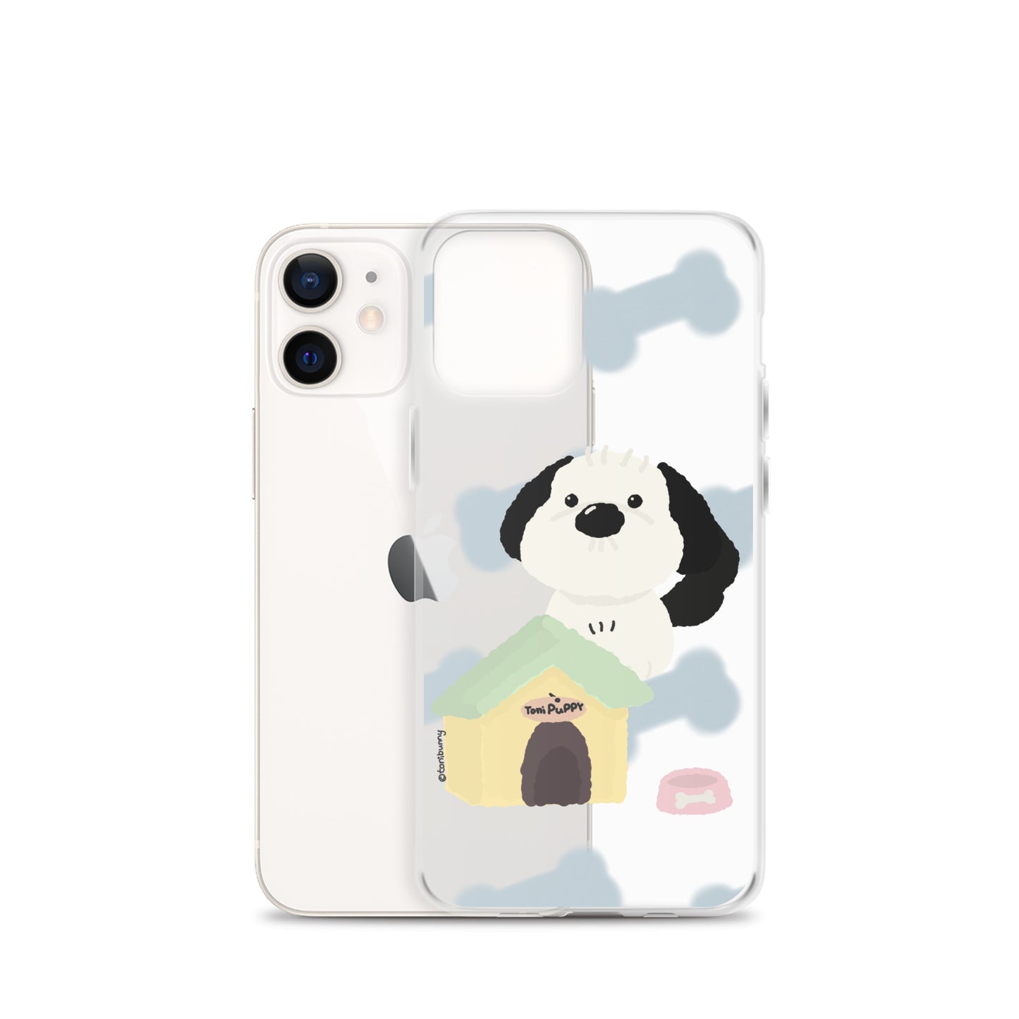 🐾 Blue Pattern ToniPuppy iPhone Clear Case 🐾