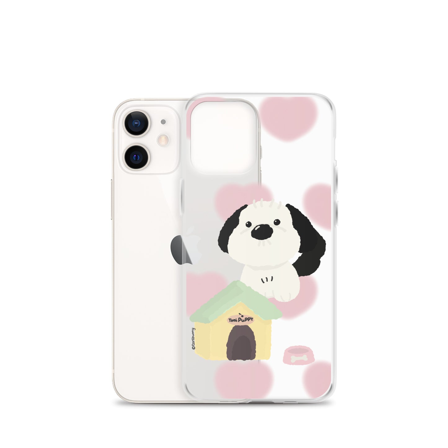 ๐ถ Pink Pattern ToniPuppy iPhone Clear Case ๐ถ