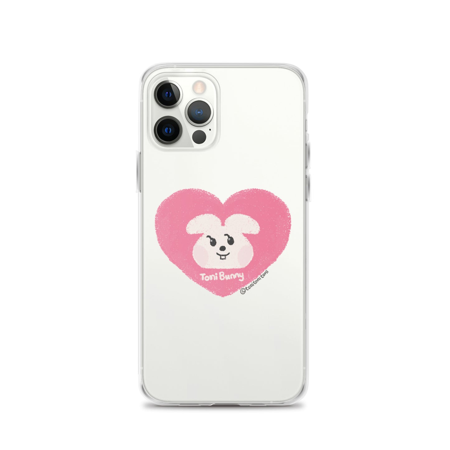 π ToniBunny Pink Heart iPhone Clear Case π