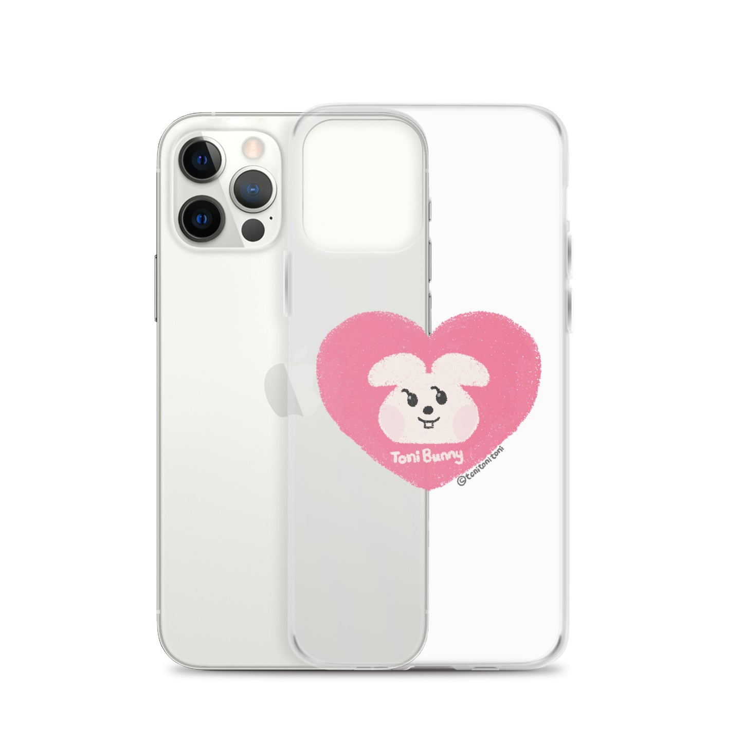 π ToniBunny Pink Heart iPhone Clear Case π