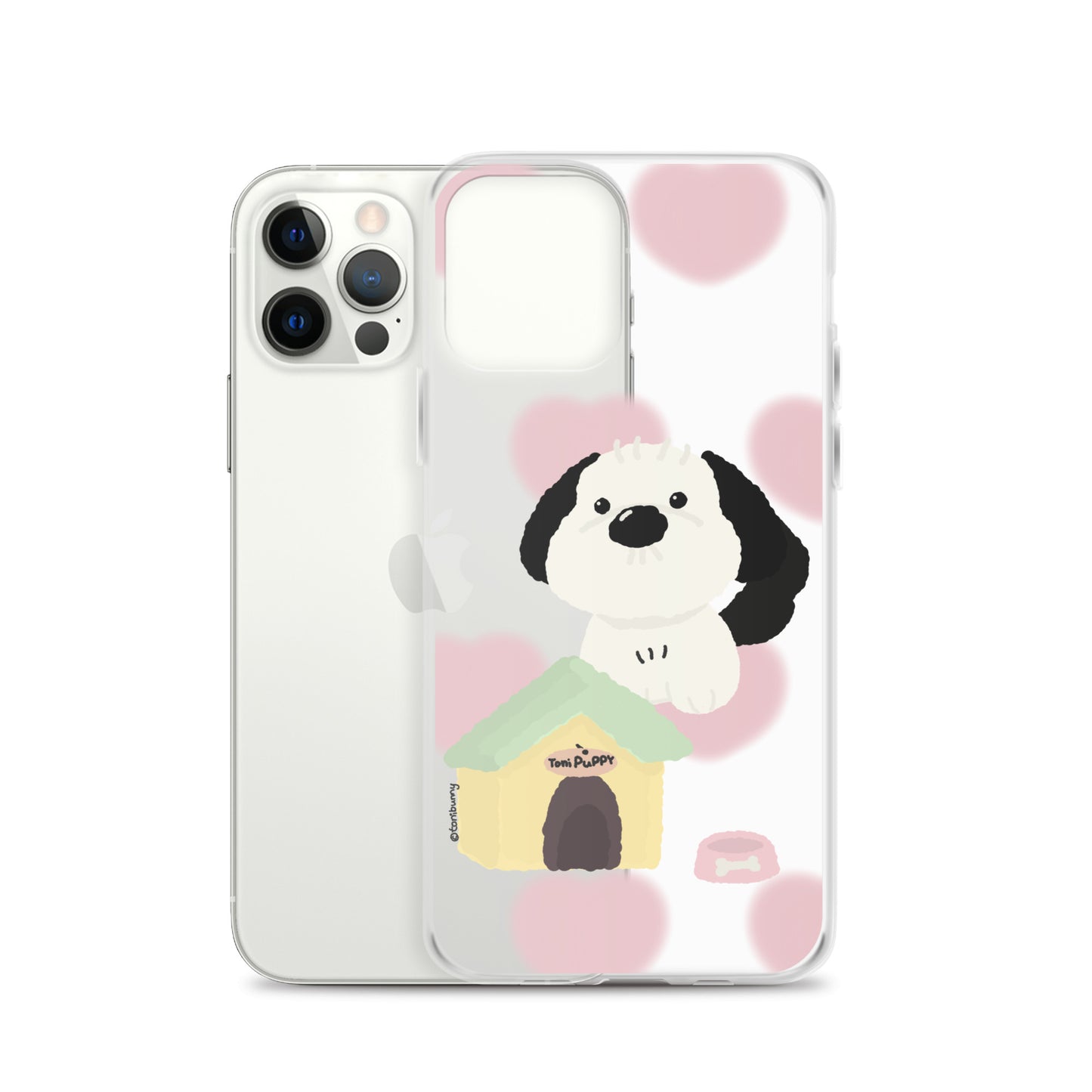 ๐ถ Pink Pattern ToniPuppy iPhone Clear Case ๐ถ