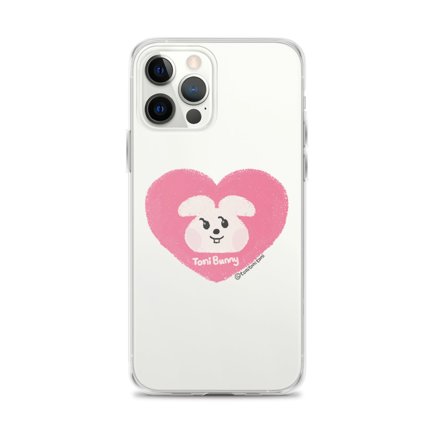π ToniBunny Pink Heart iPhone Clear Case π