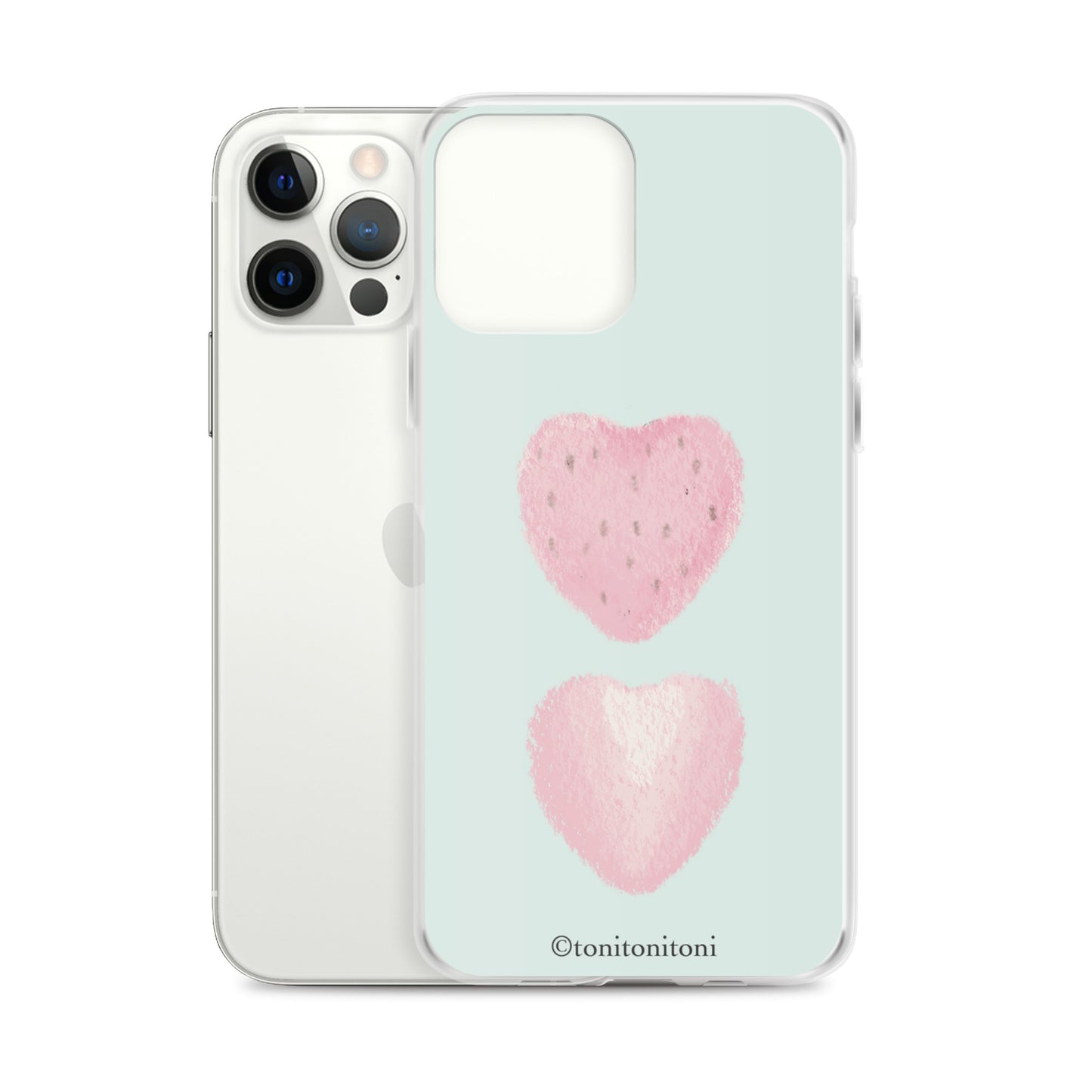 🍓Blue Strawberry iPhone Clear Case🍓