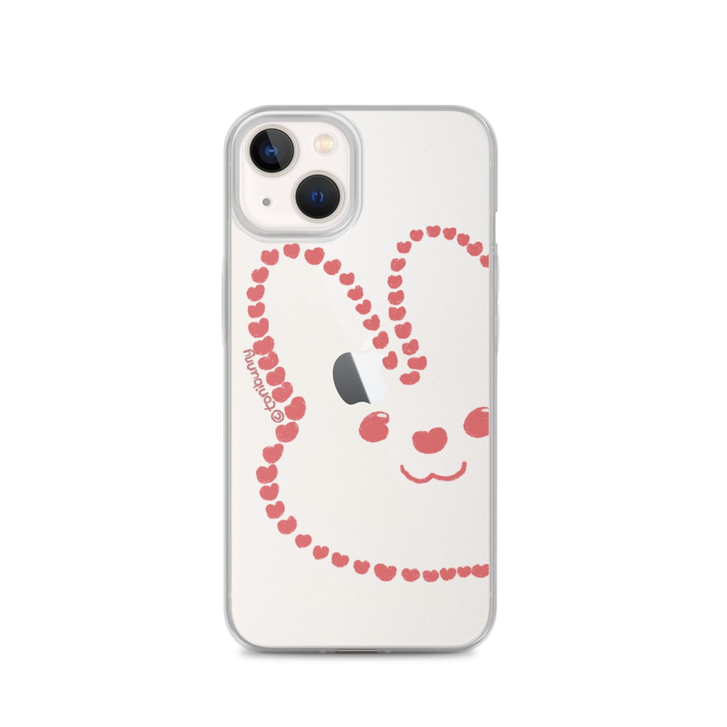 💖 Heart Bunny iPhone Clear Case 💖