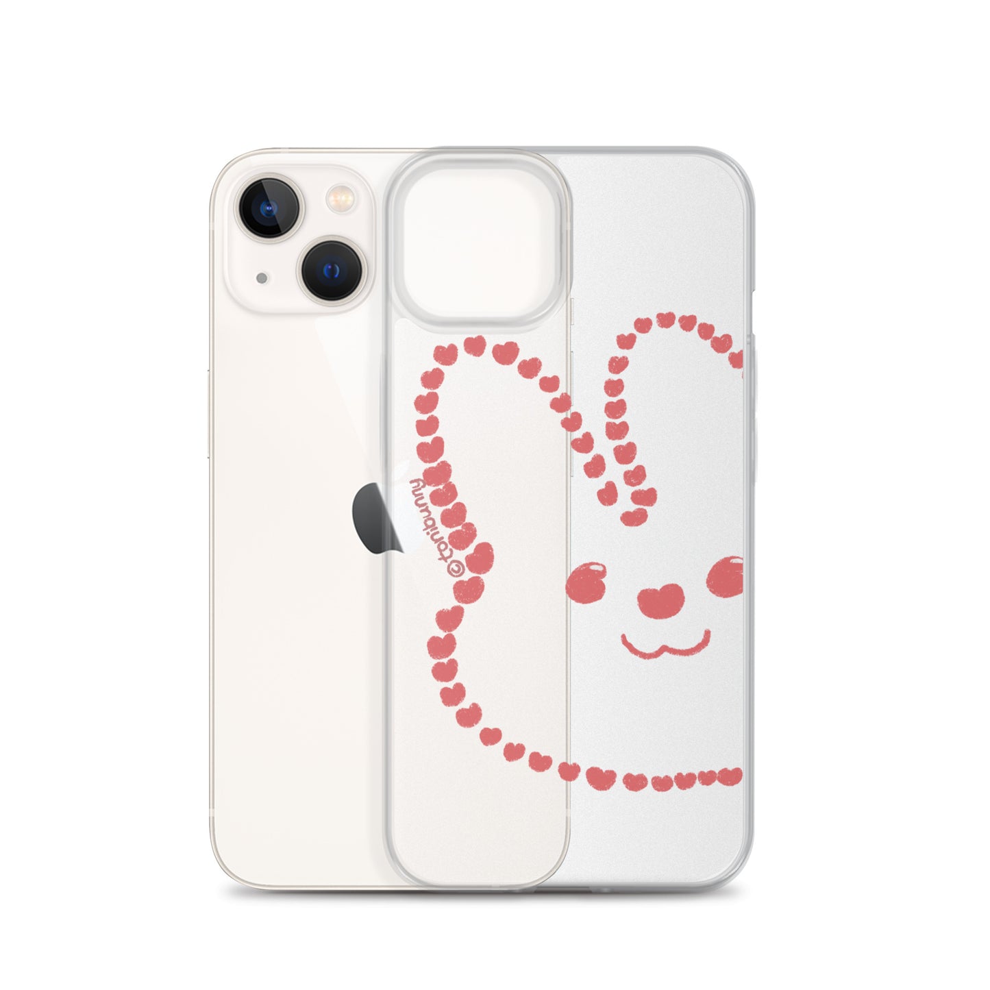 💖 Heart Bunny iPhone Clear Case 💖
