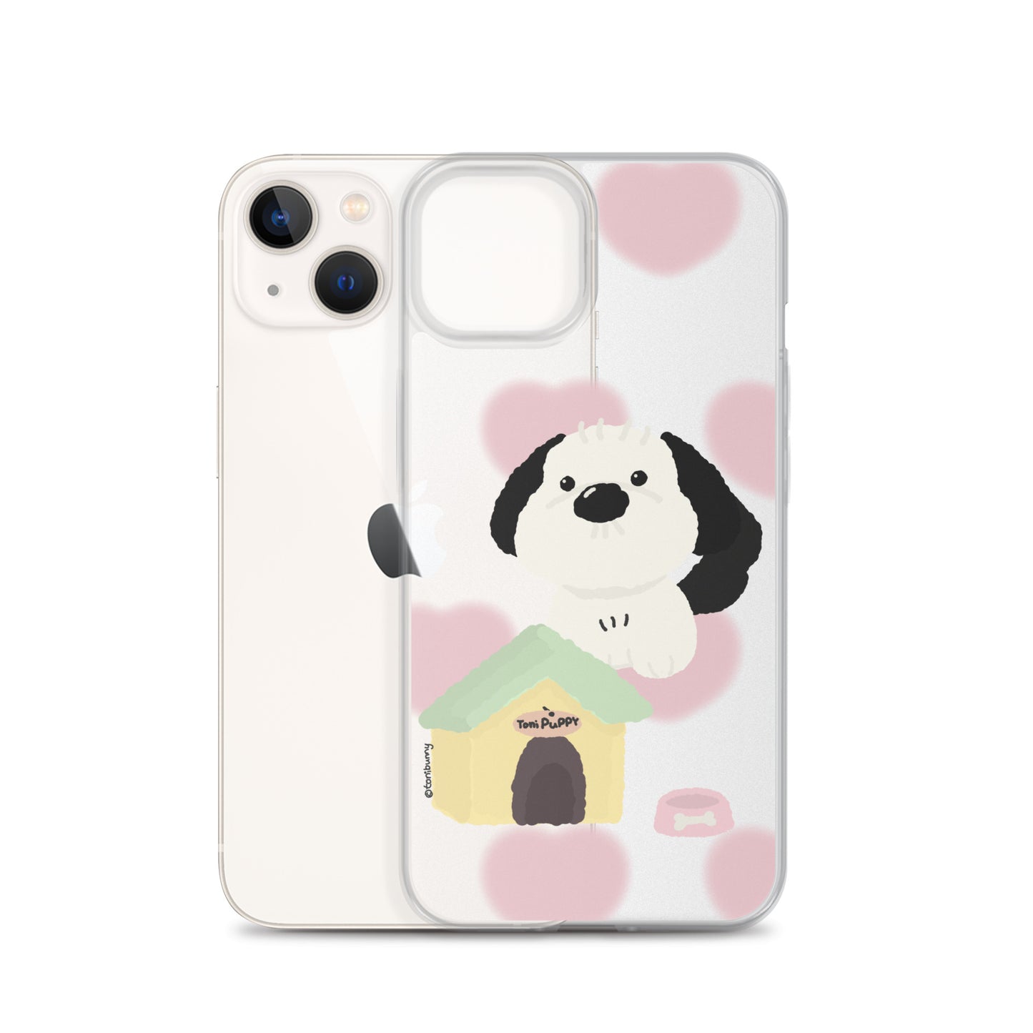 ๐ถ Pink Pattern ToniPuppy iPhone Clear Case ๐ถ