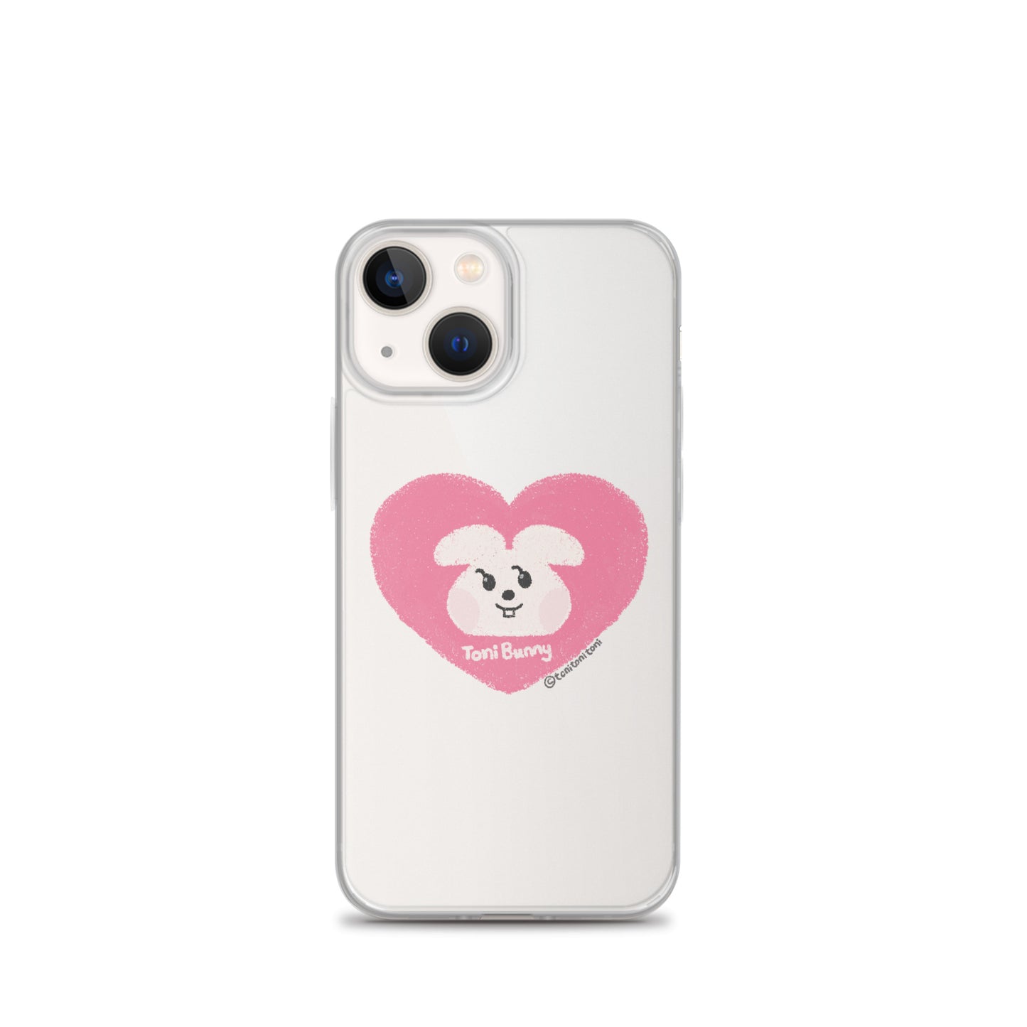 π ToniBunny Pink Heart iPhone Clear Case π