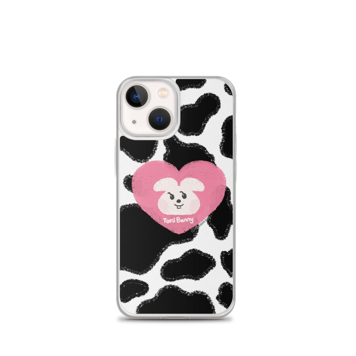 π ToniBunny Pink Heart Cow Print Edition iPhone Clear Case π