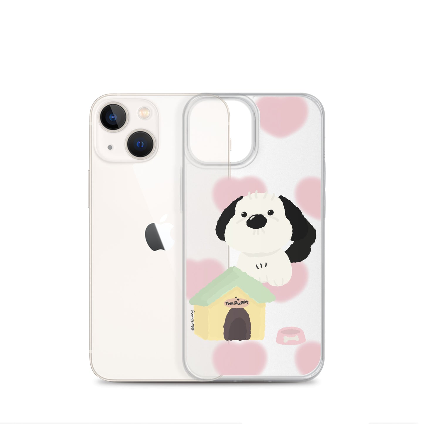 ๐ถ Pink Pattern ToniPuppy iPhone Clear Case ๐ถ