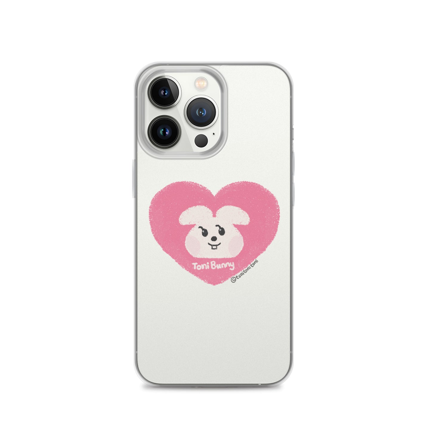 π ToniBunny Pink Heart iPhone Clear Case π