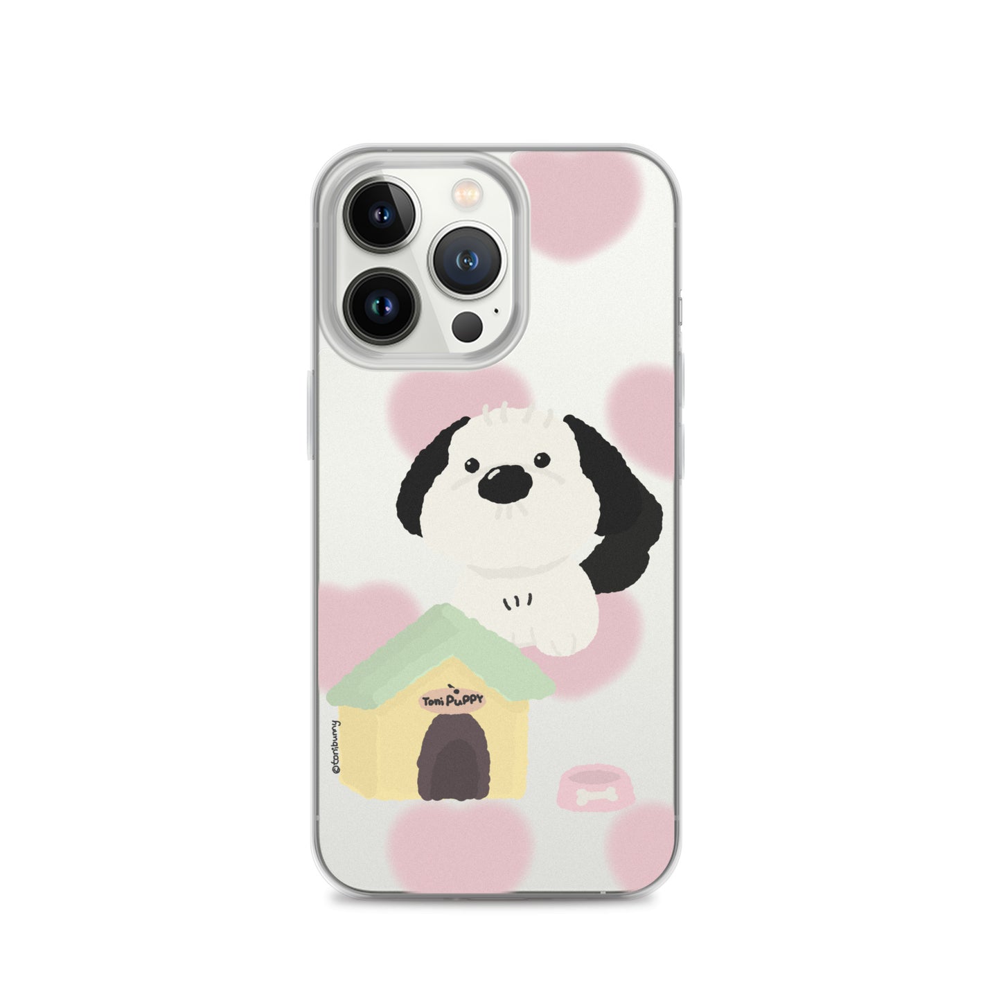 ๐ถ Pink Pattern ToniPuppy iPhone Clear Case ๐ถ