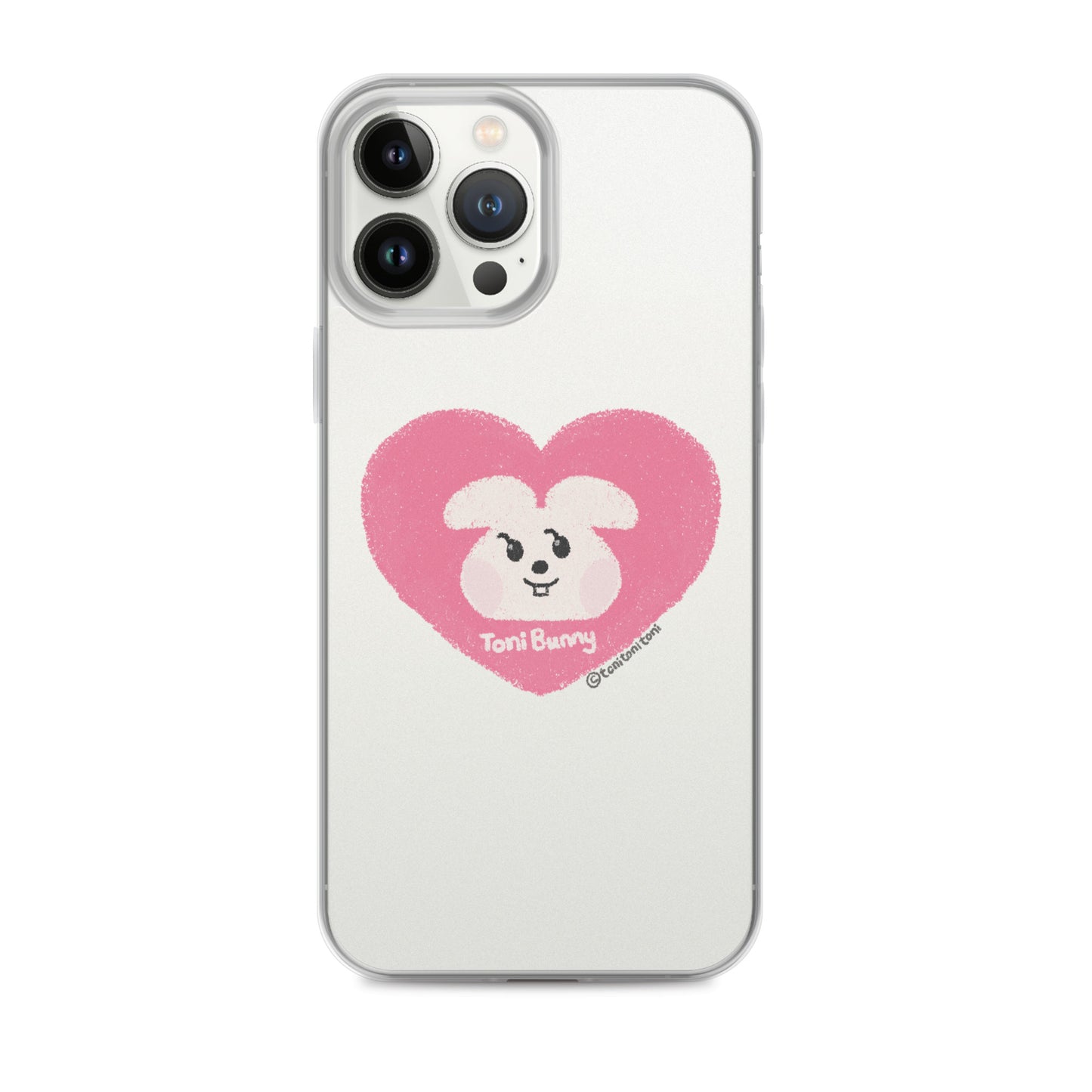 π ToniBunny Pink Heart iPhone Clear Case π
