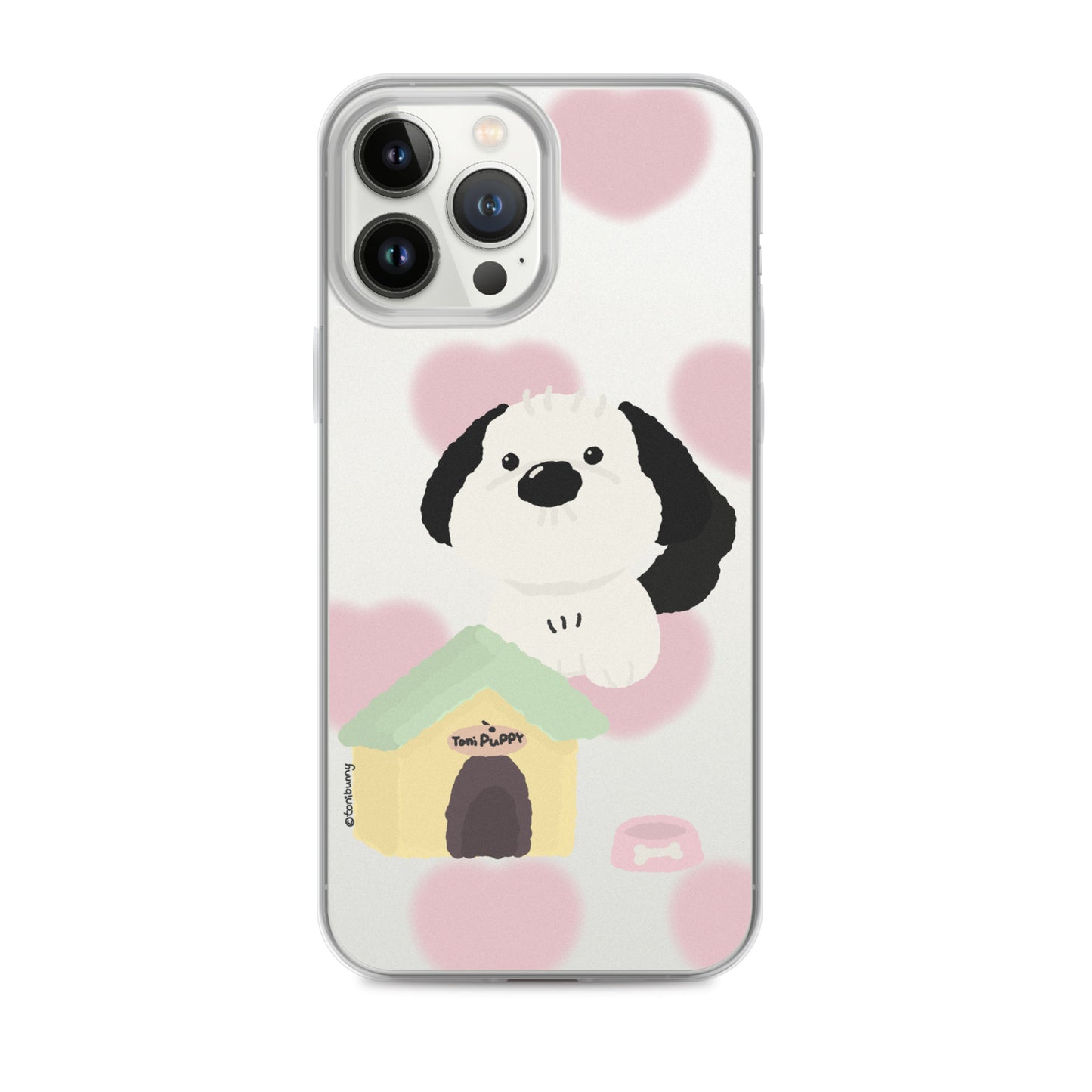 ๐ถ Pink Pattern ToniPuppy iPhone Clear Case ๐ถ