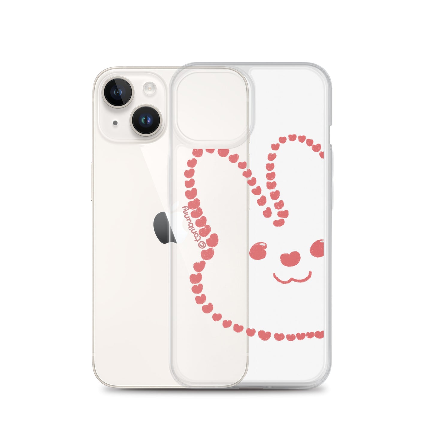 💖 Heart Bunny iPhone Clear Case 💖