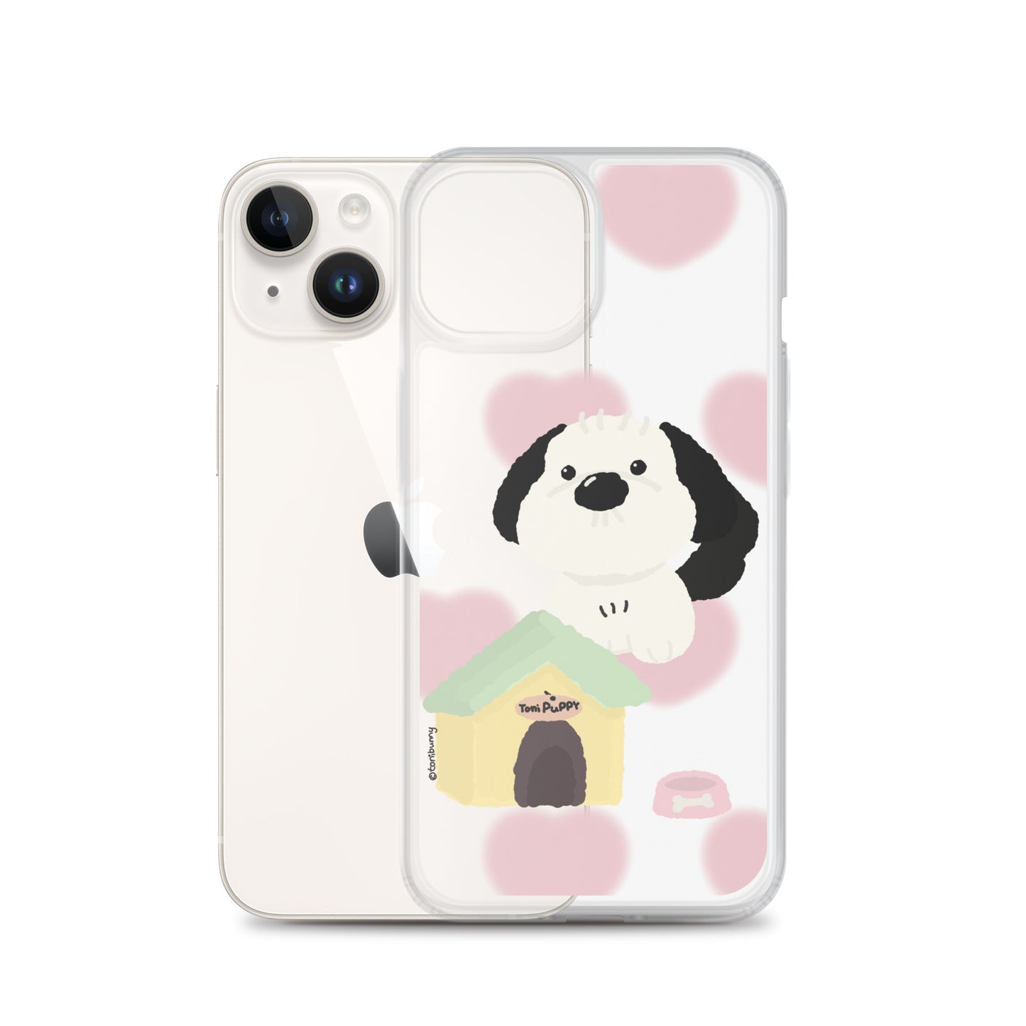 ๐ถ Pink Pattern ToniPuppy iPhone Clear Case ๐ถ