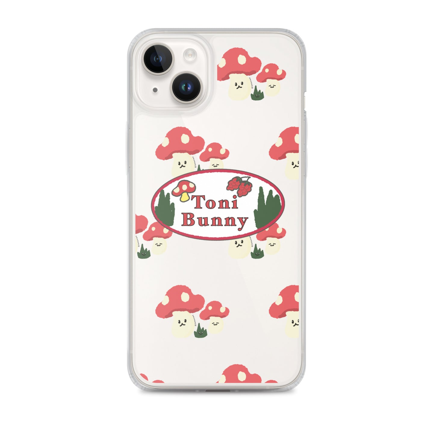 π ToniBunny Mushroom Logo iPhone Clear Case π