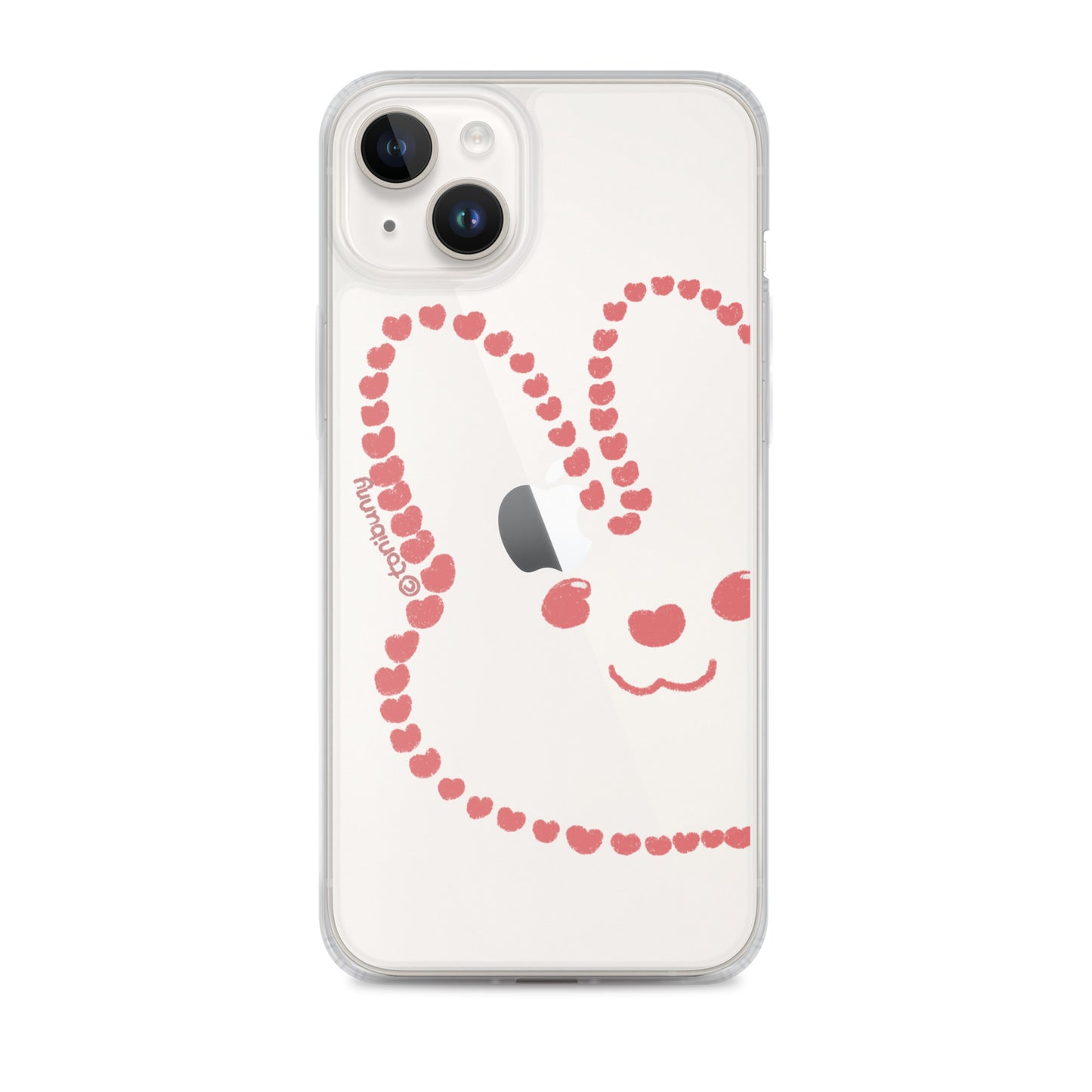 💖 Heart Bunny iPhone Clear Case 💖