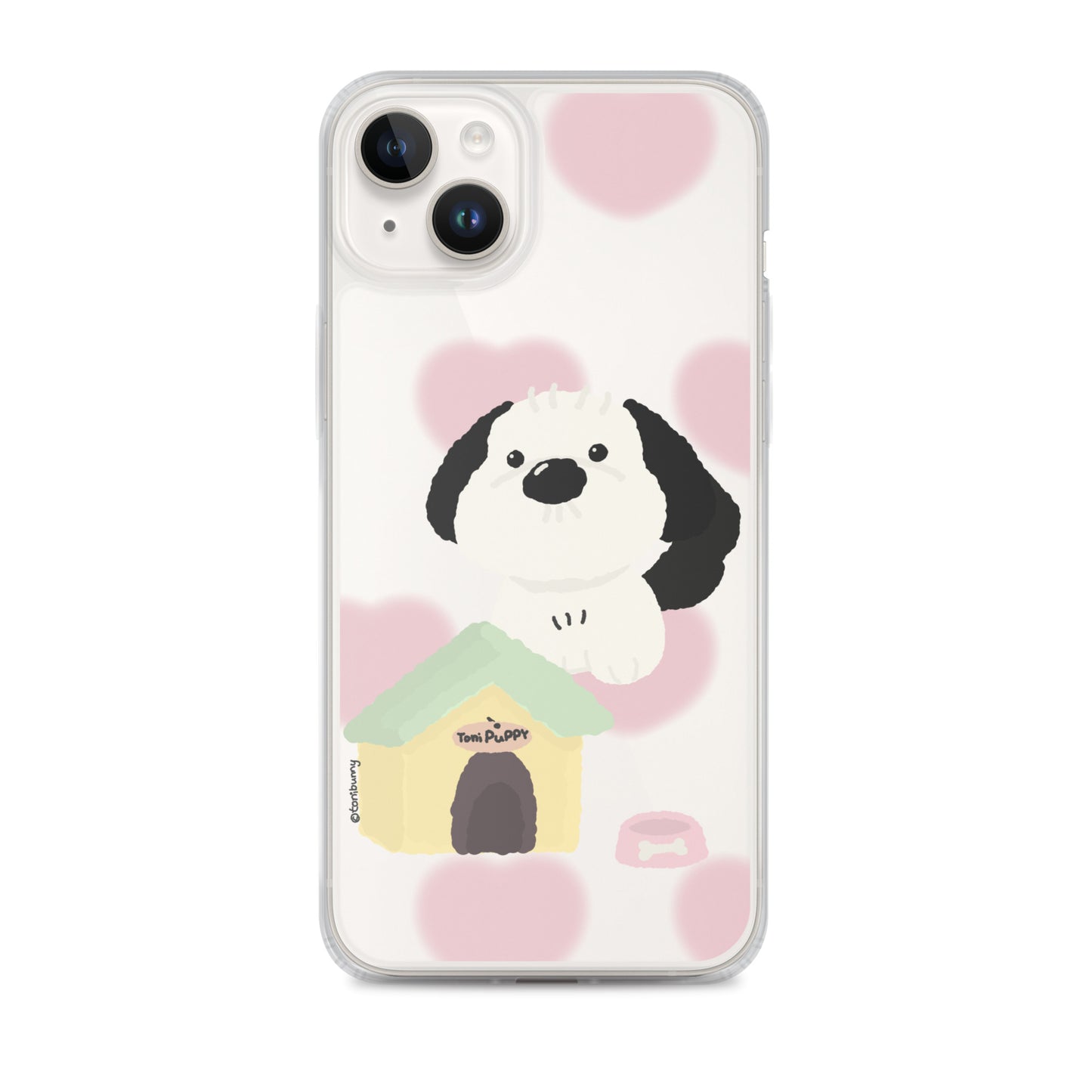 ๐ถ Pink Pattern ToniPuppy iPhone Clear Case ๐ถ