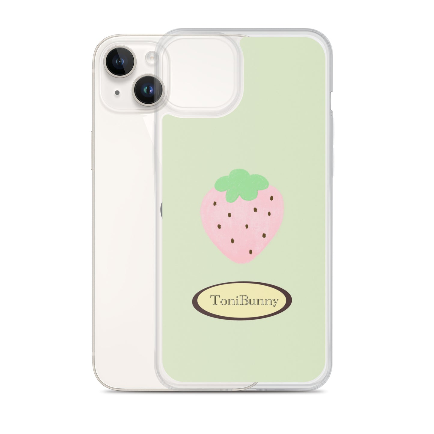 ๐ Green Strawberry iPhone Clear Case๐