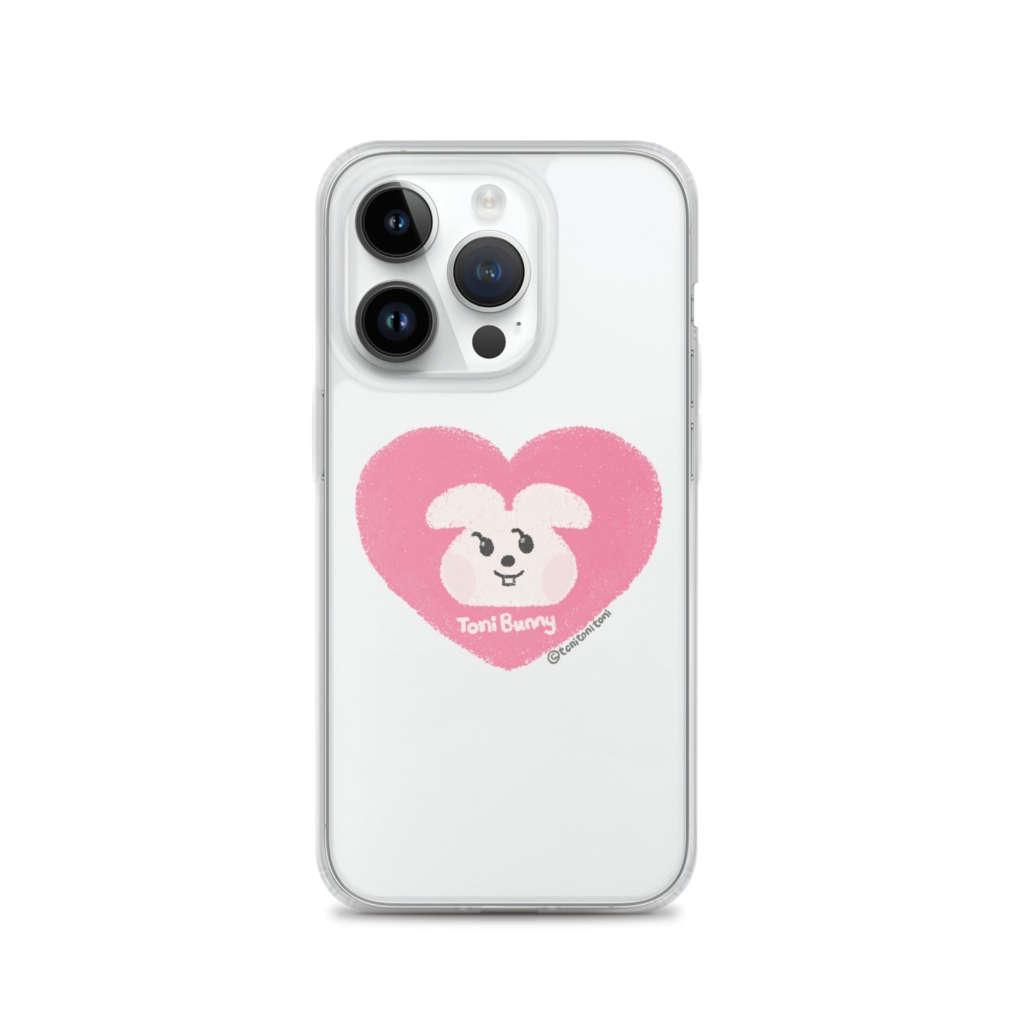 π ToniBunny Pink Heart iPhone Clear Case π