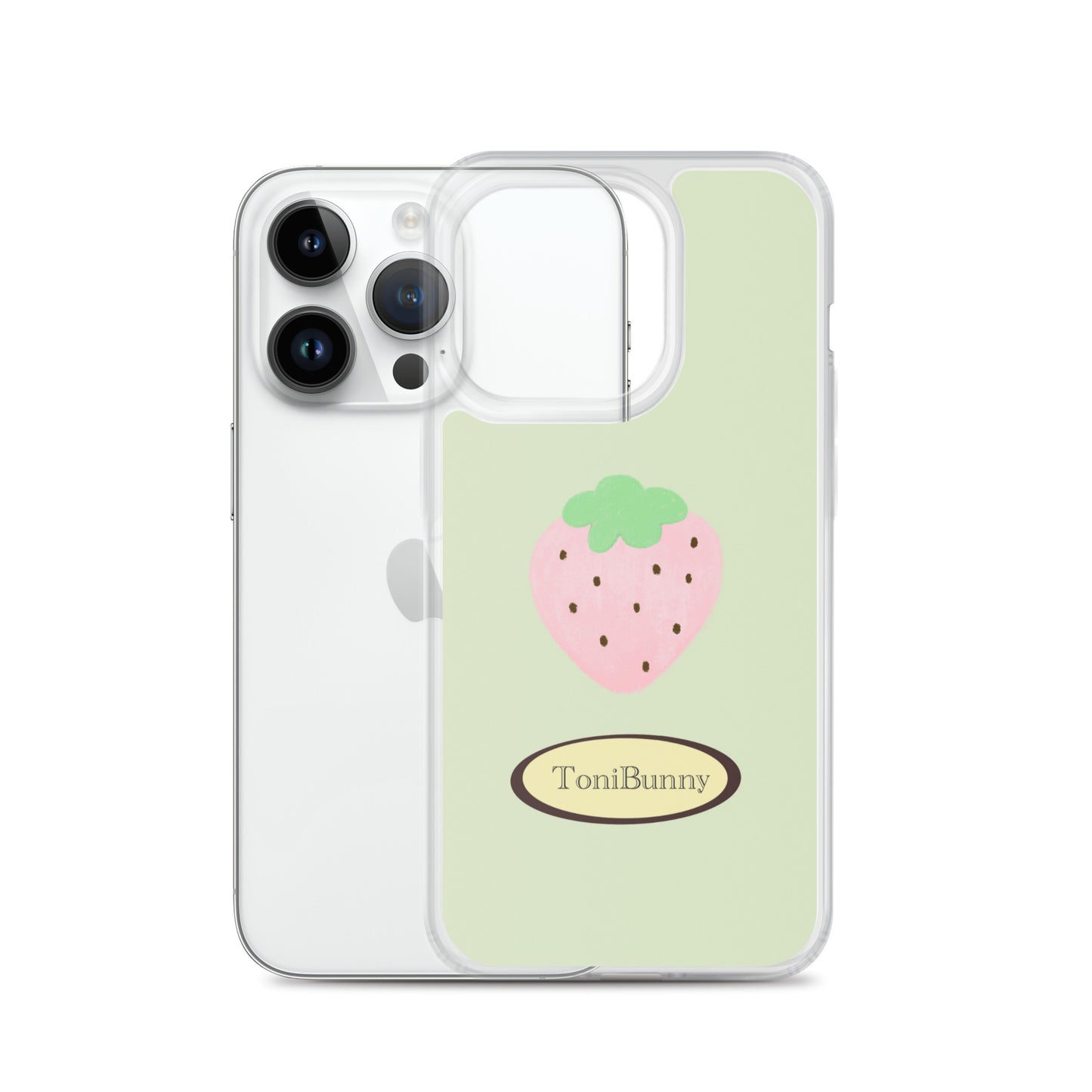 ๐ Green Strawberry iPhone Clear Case๐