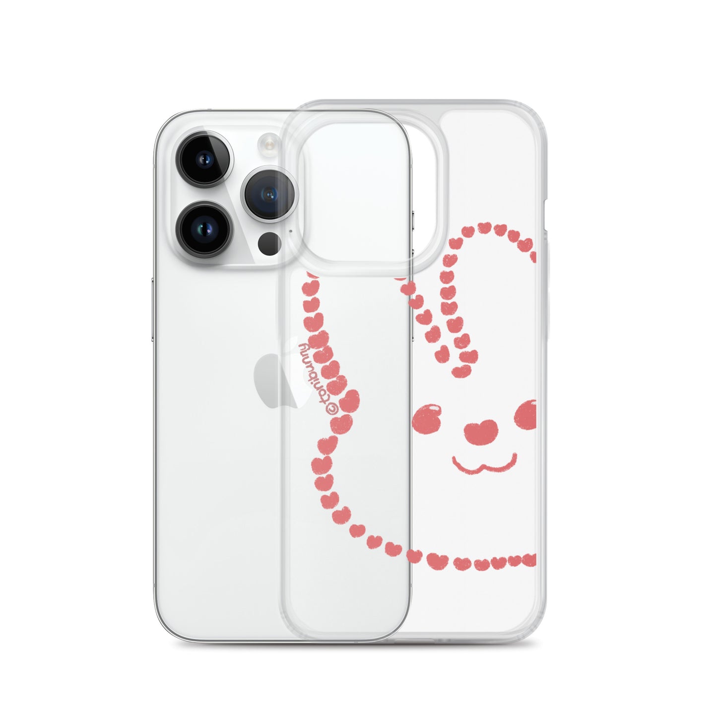 💖 Heart Bunny iPhone Clear Case 💖