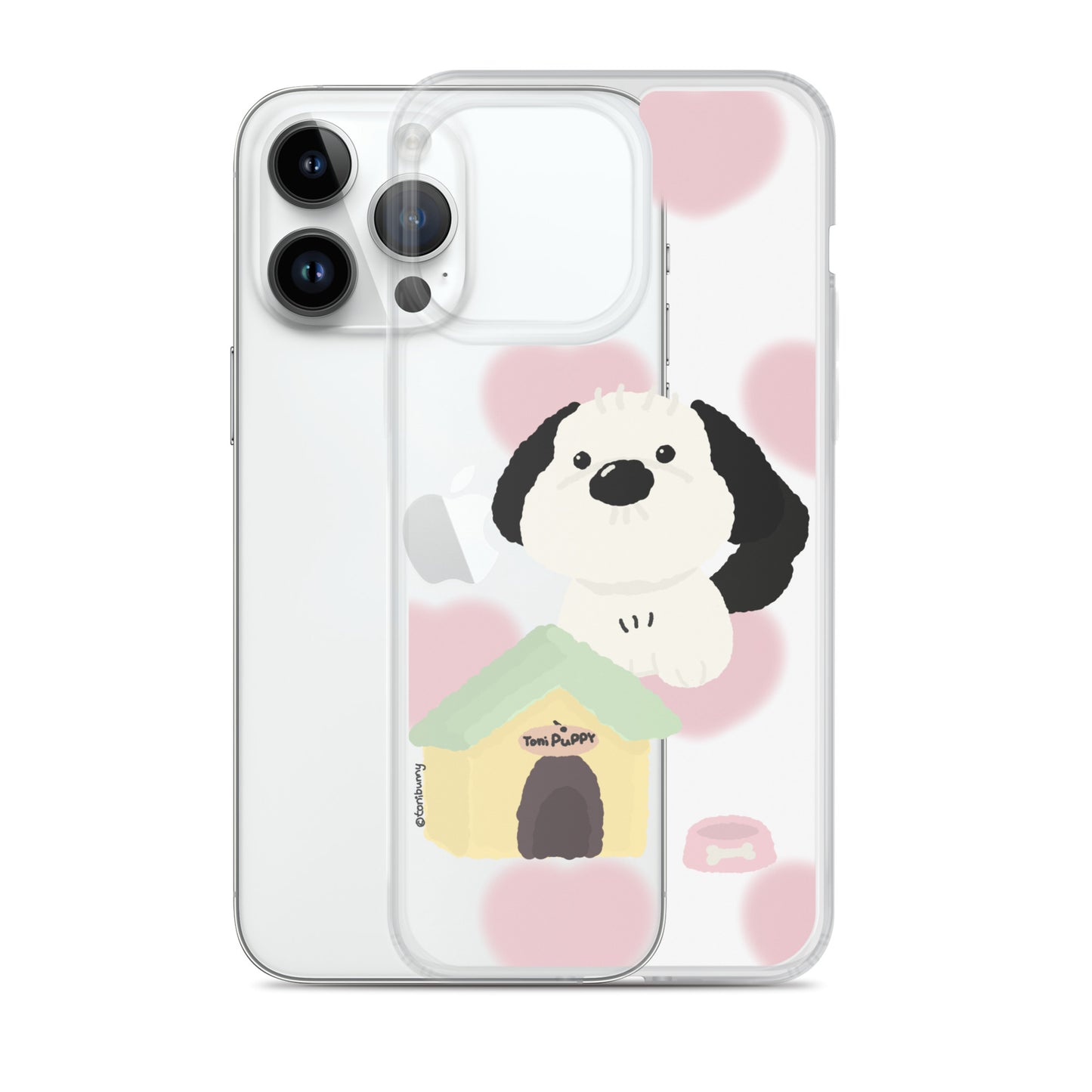 ๐ถ Pink Pattern ToniPuppy iPhone Clear Case ๐ถ