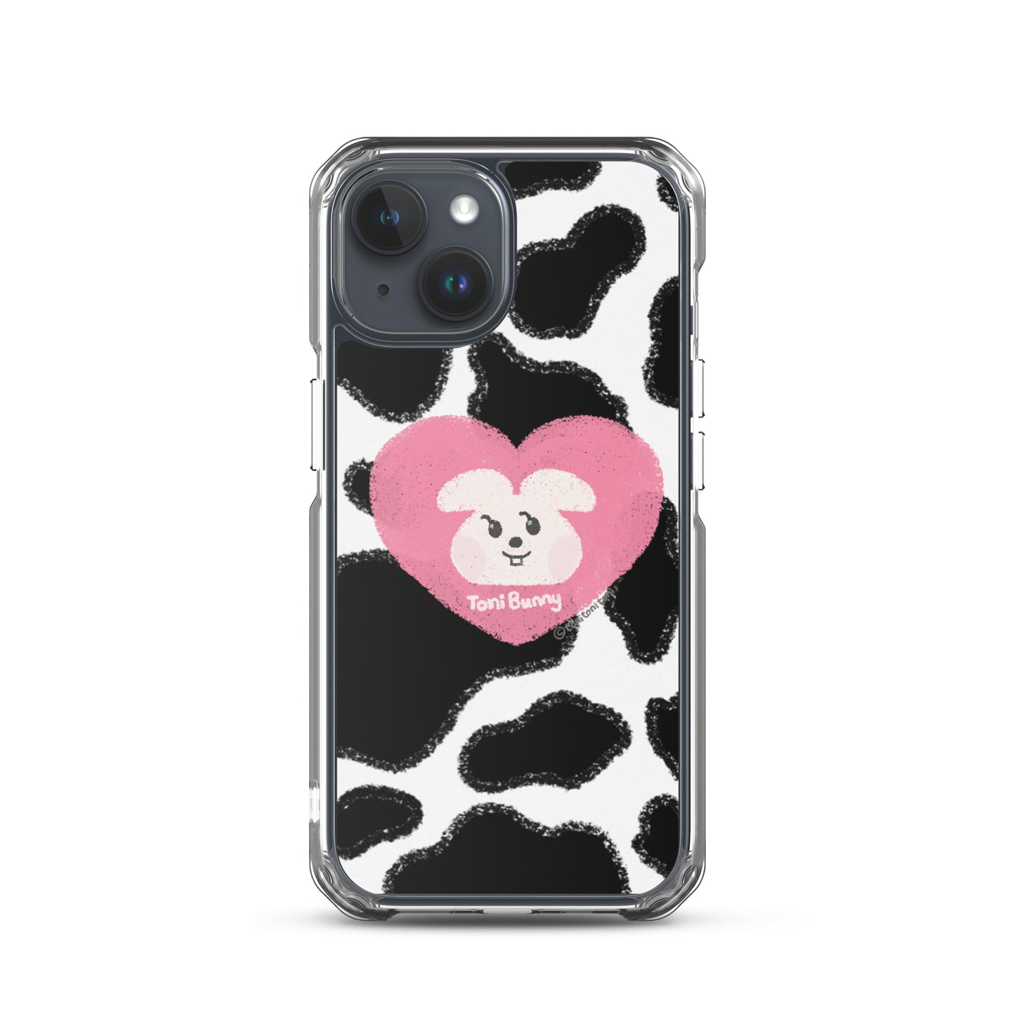 π ToniBunny Pink Heart Cow Print Edition iPhone Clear Case π