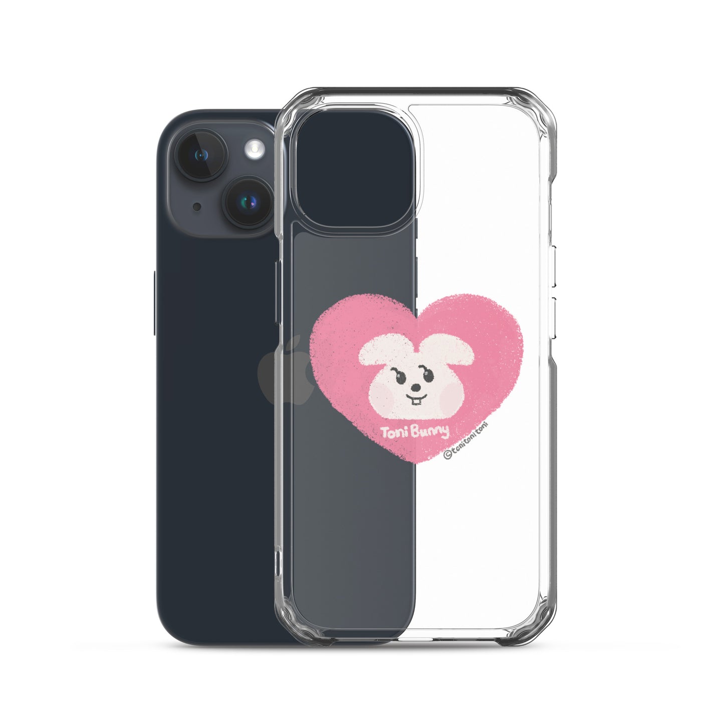 π ToniBunny Pink Heart iPhone Clear Case π