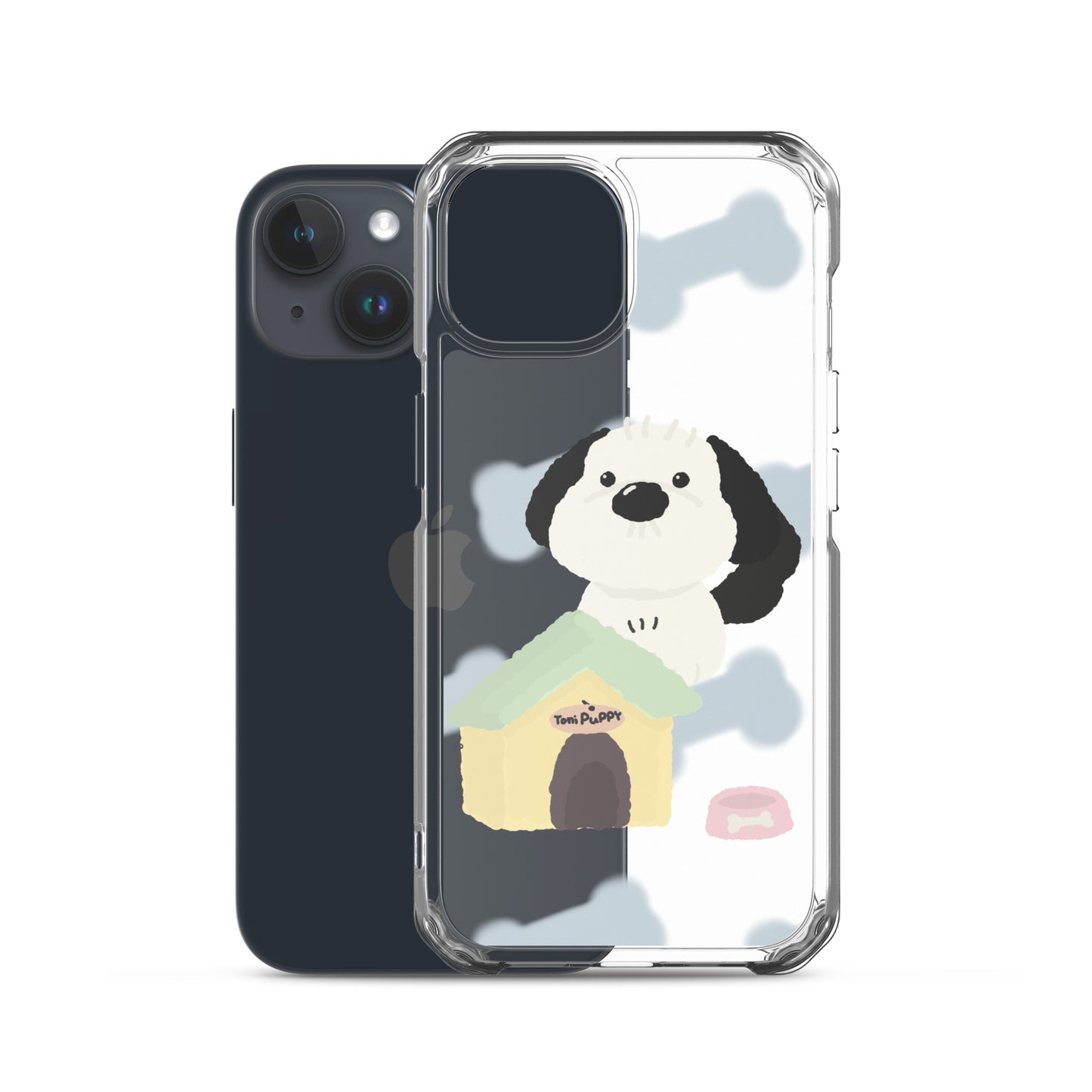 🐾 Blue Pattern ToniPuppy iPhone Clear Case 🐾